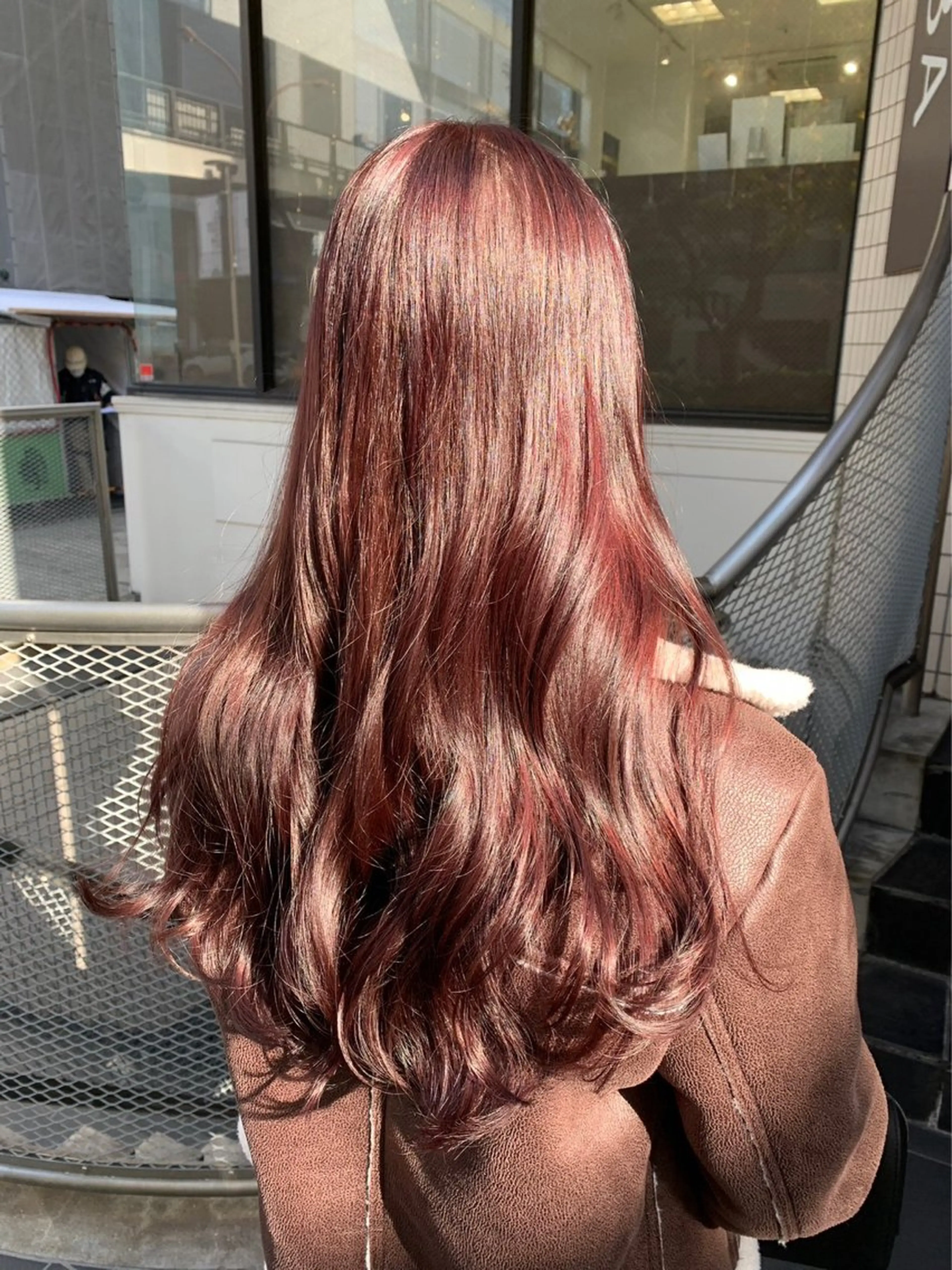 ロング カラー ダブルカラー レッドカラー ParveMix いしいまお🌼のヘアスタイル