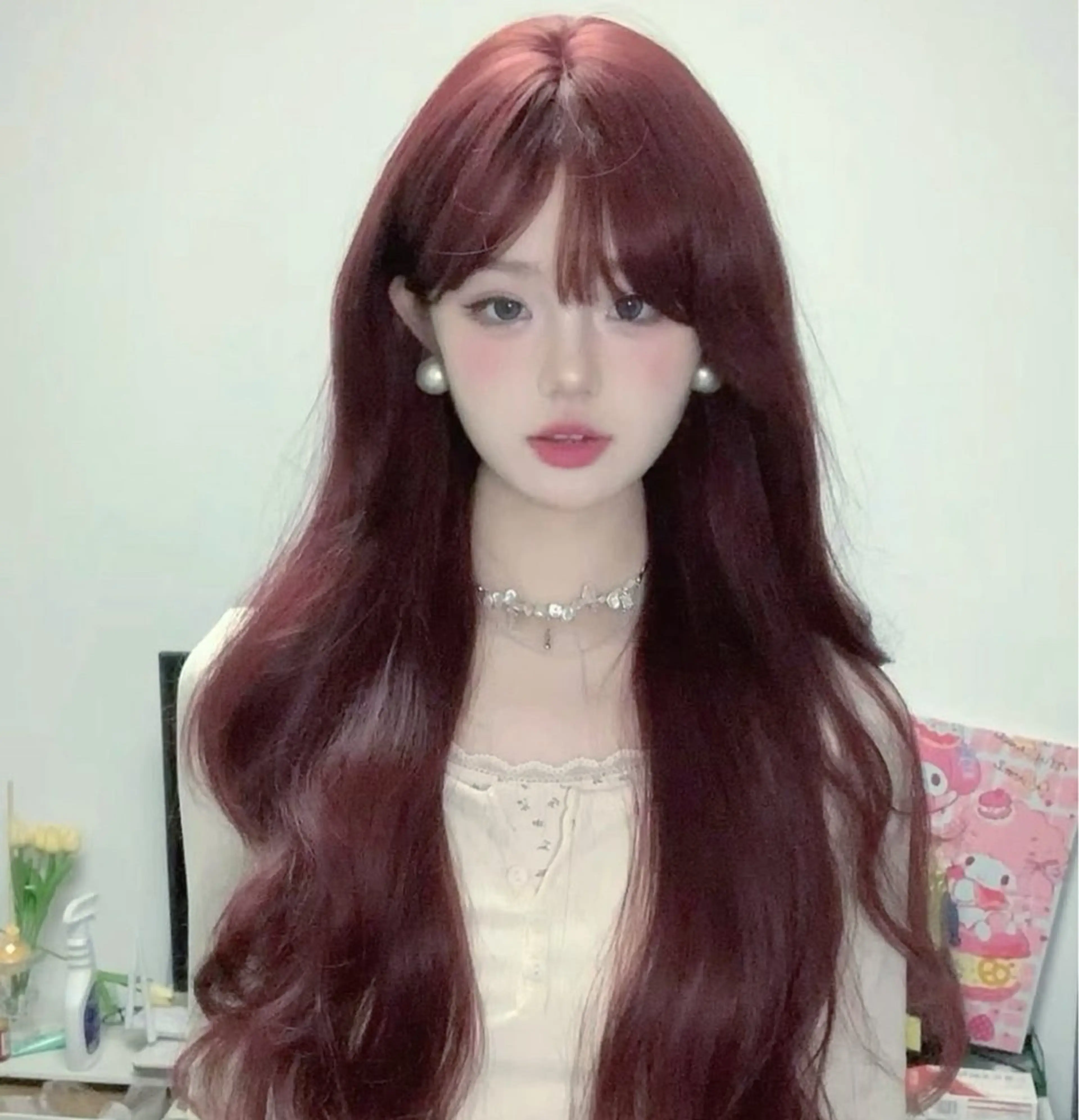 ロング カラー ヘアカラー 縮毛矯正 トリートメント 〖ワンホンヘアー〗 SAKURA👼🏻のヘアスタイル