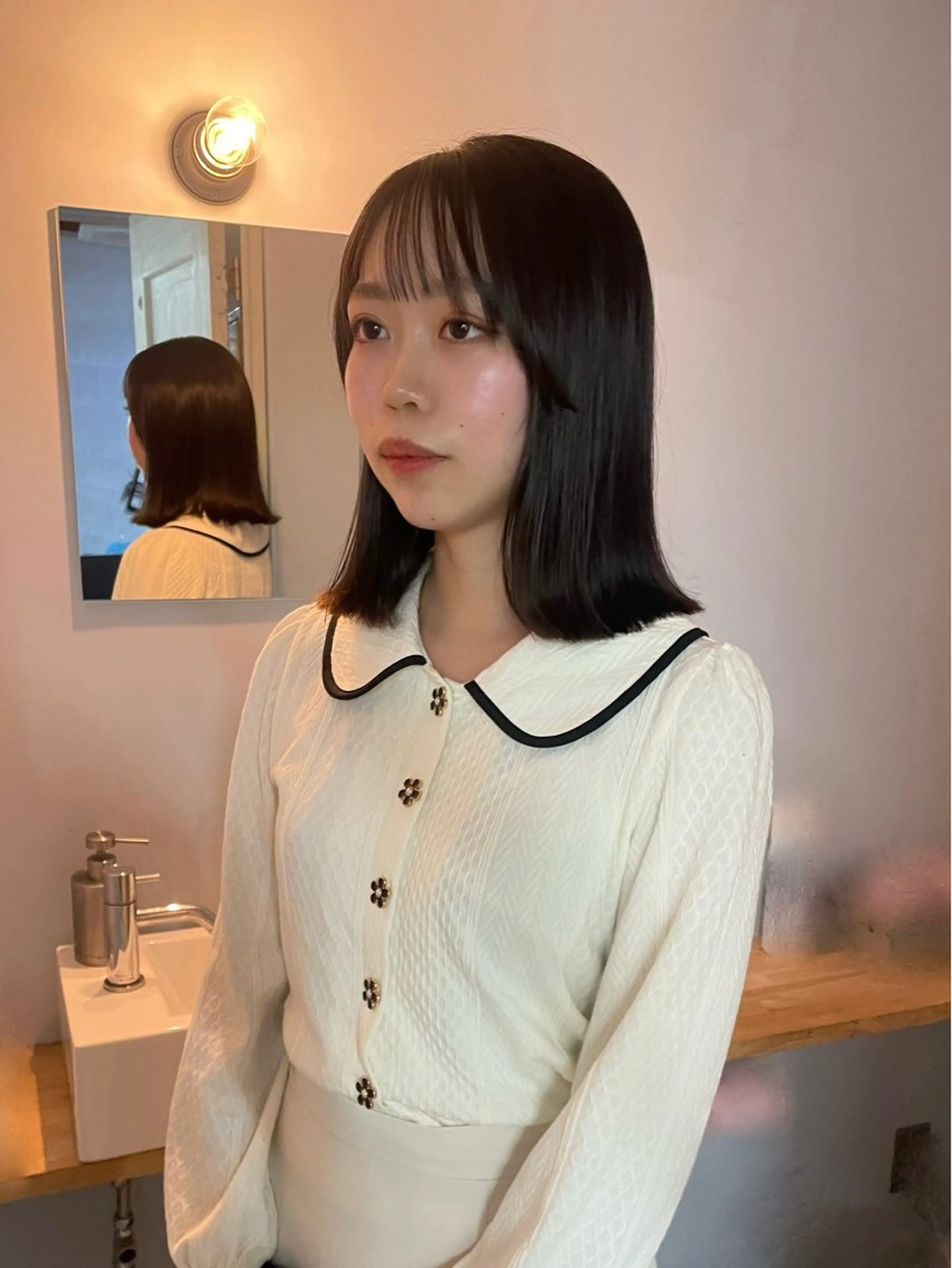 ミディアム ボブカットモデル/パ ーマ/harunaのヘアスタイル