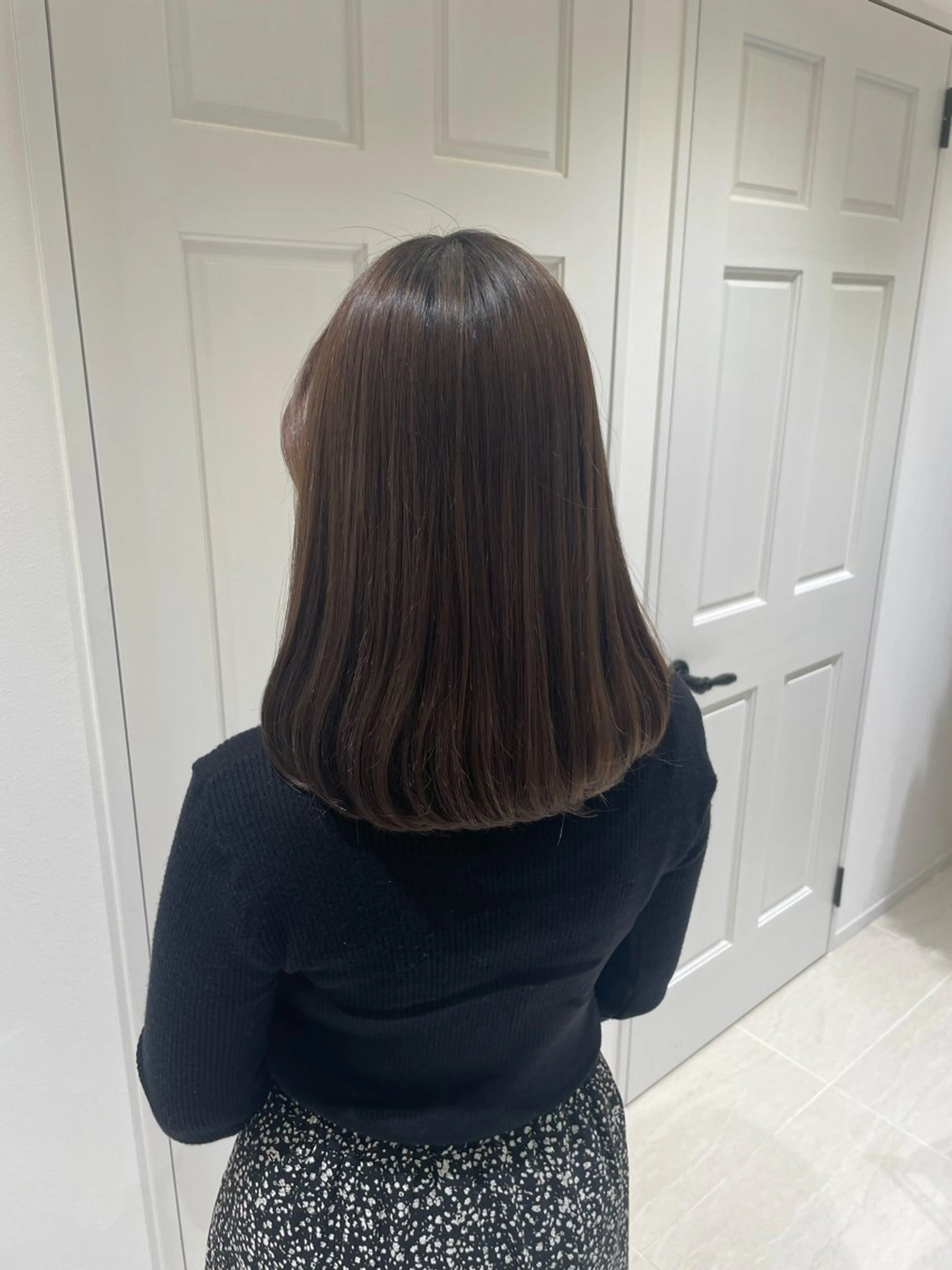 セミロング カット ボブ／ブリーチカラー ／ゆづき🌟のヘアスタイル