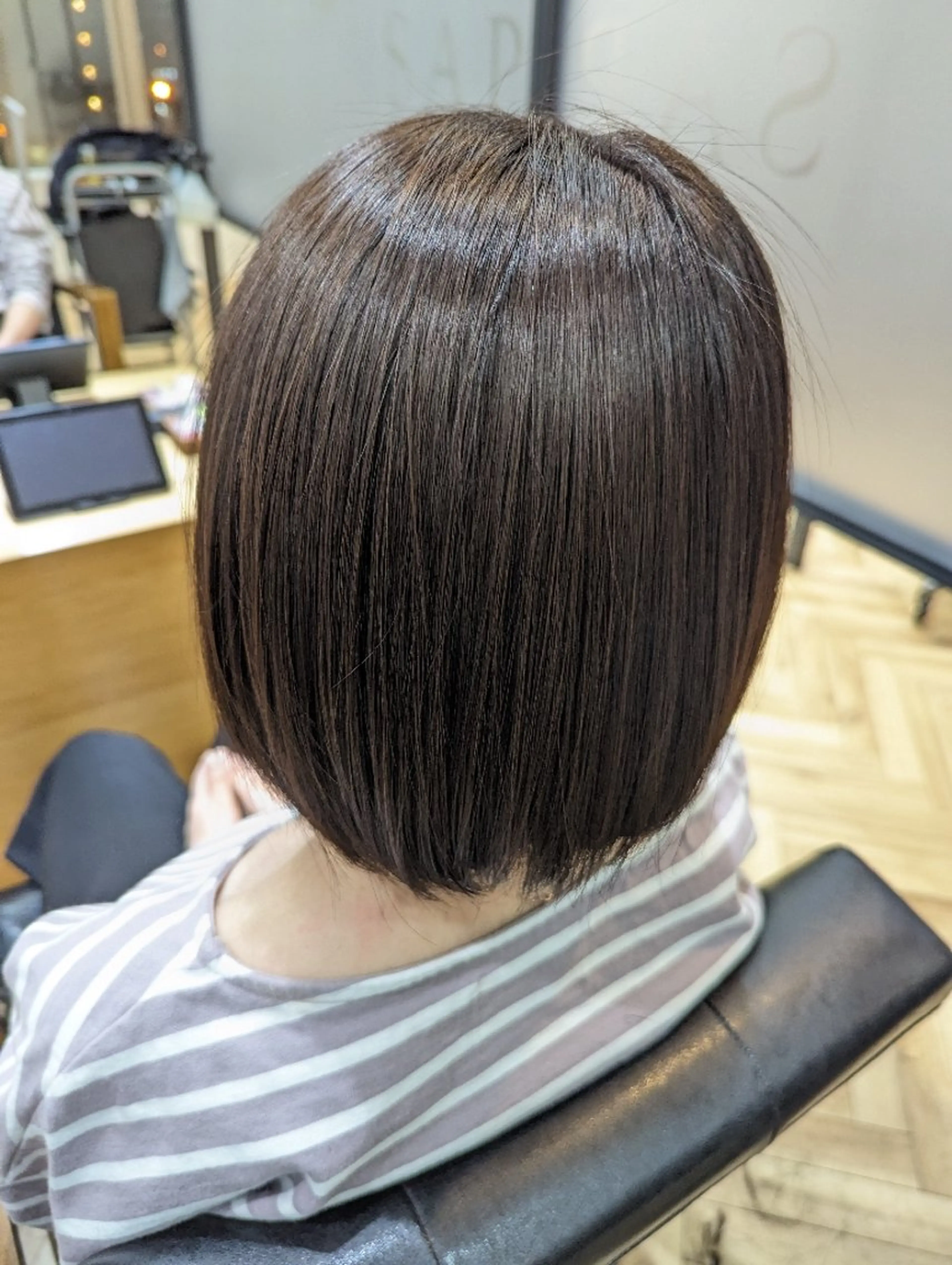 ショート カラー くせ毛 ヘアカラー トリートメント ✨METEO導入店✨ 髪質改善×縮毛矯正のヘアスタイル
