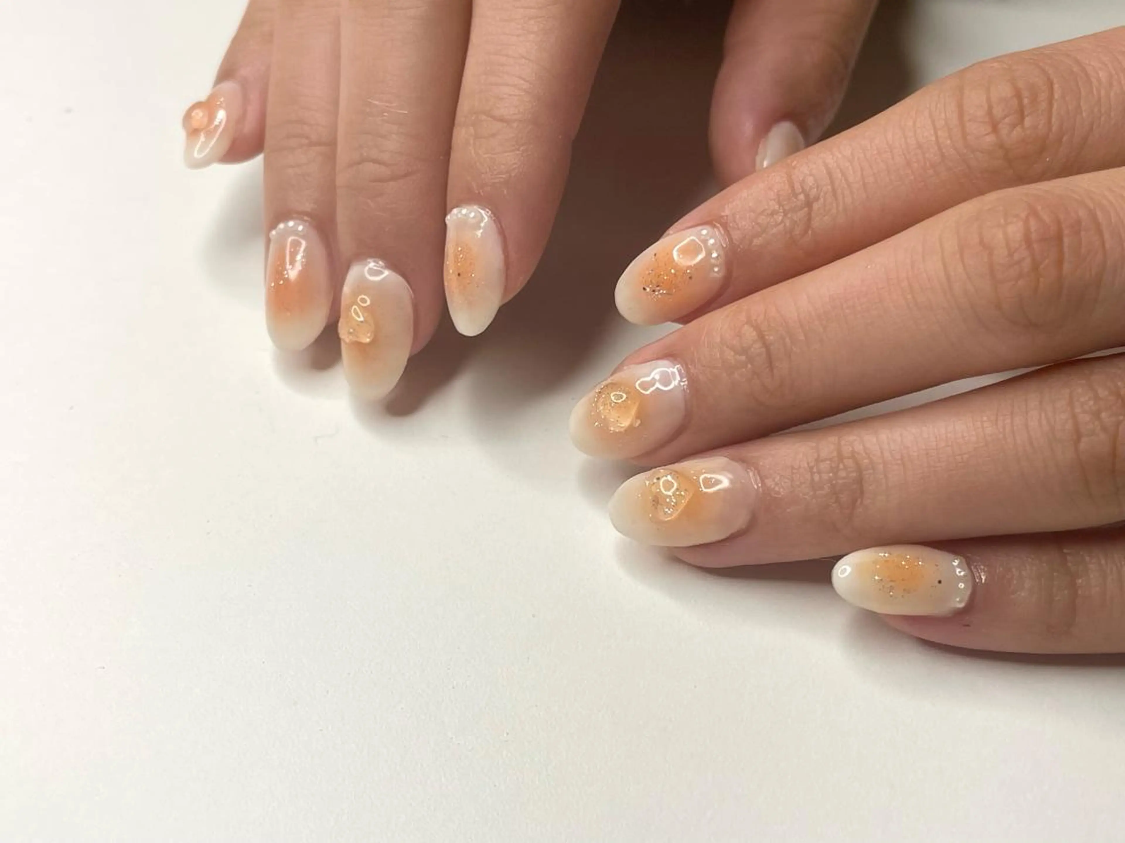 ネイル チークネイル ハート 持ち込み Ri-e's nailのネイルデザイン