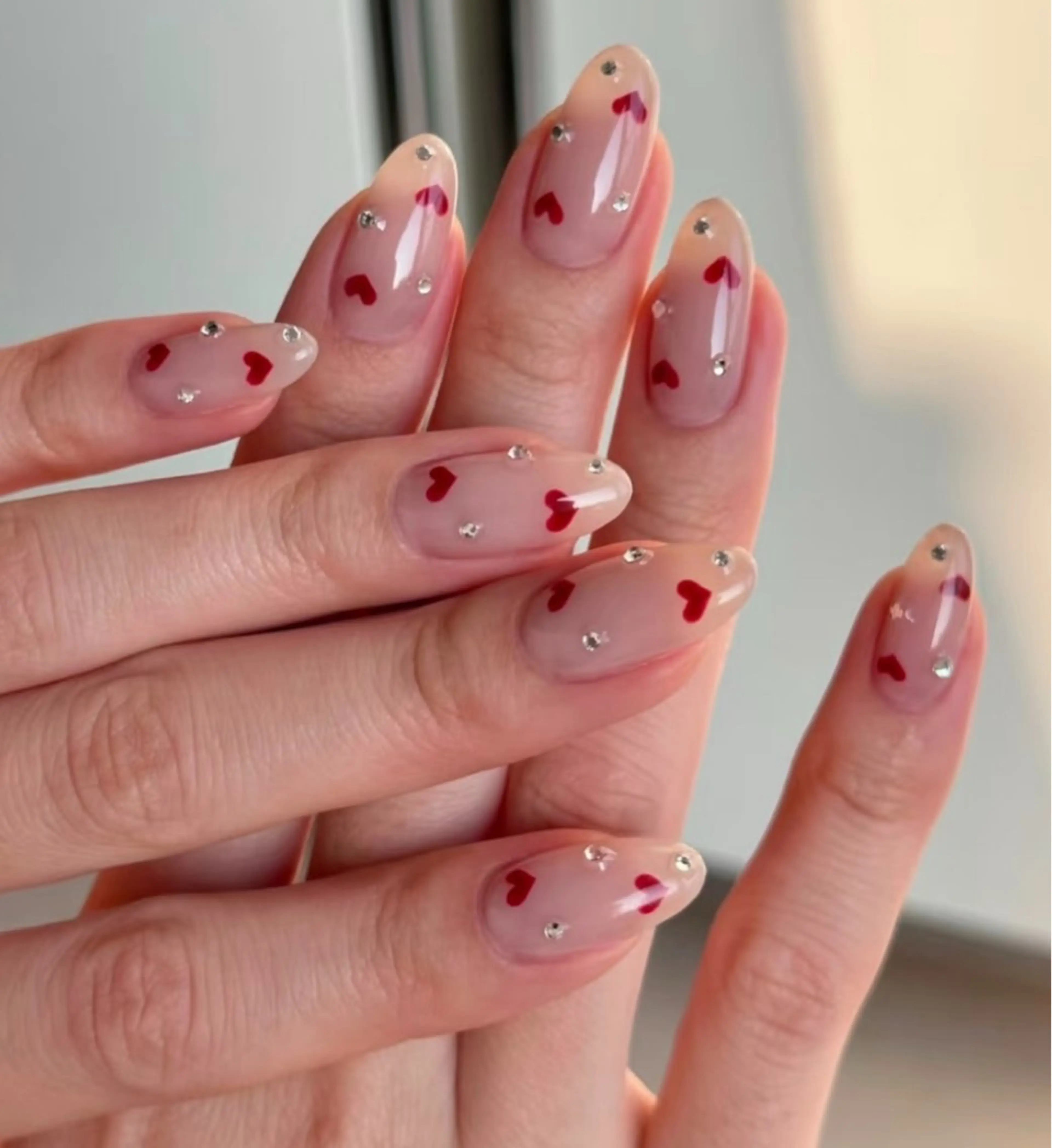 ネイル アートネイル オーロラネイル チークネイル フレンチネイル ガラスフレンチ ハンドネイル 🎀🎀YooLi Nail Salonのネイルデザイン