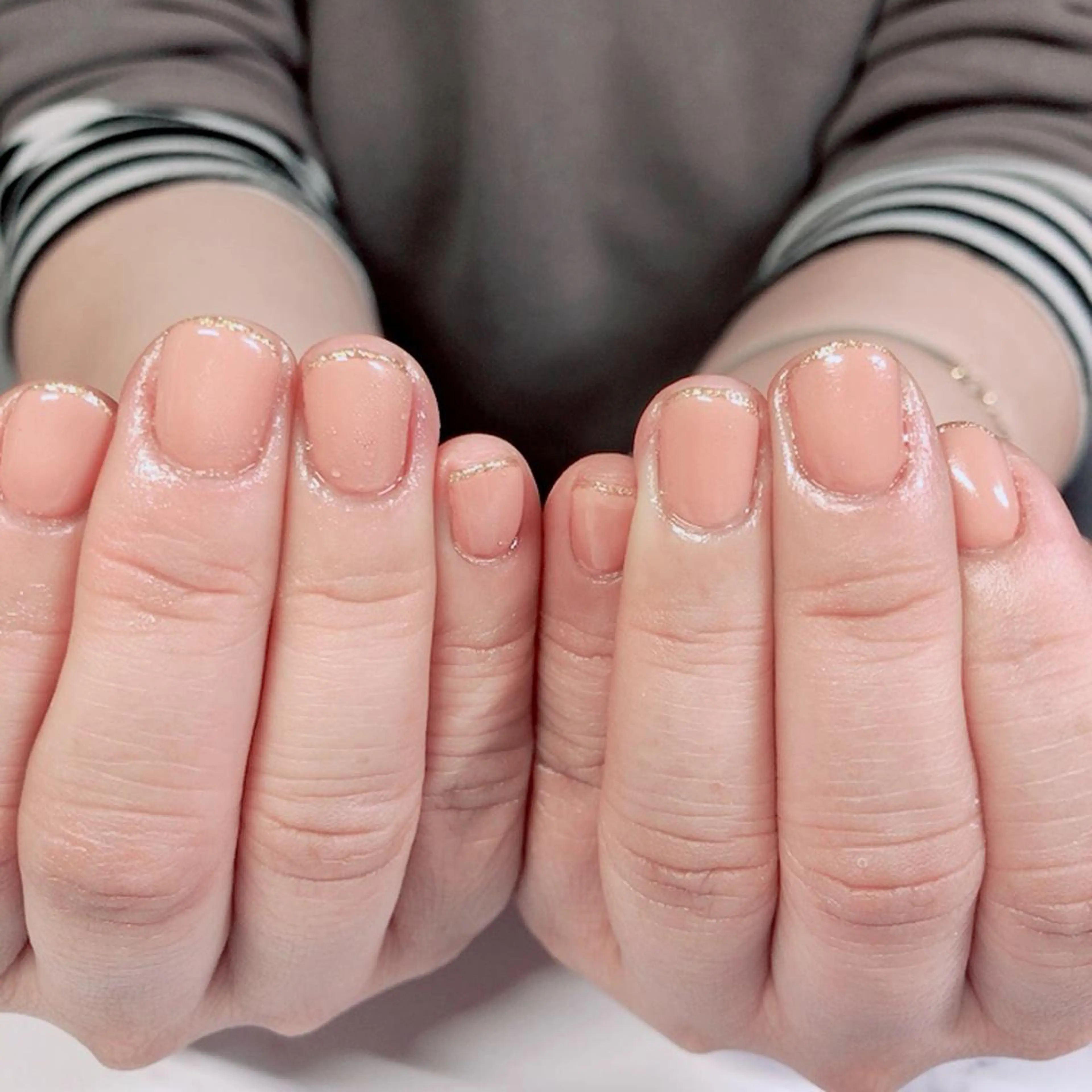 ネイル ラメ(グリッター) ワンカラーネイル 奥園 良恵のネイルデザイン