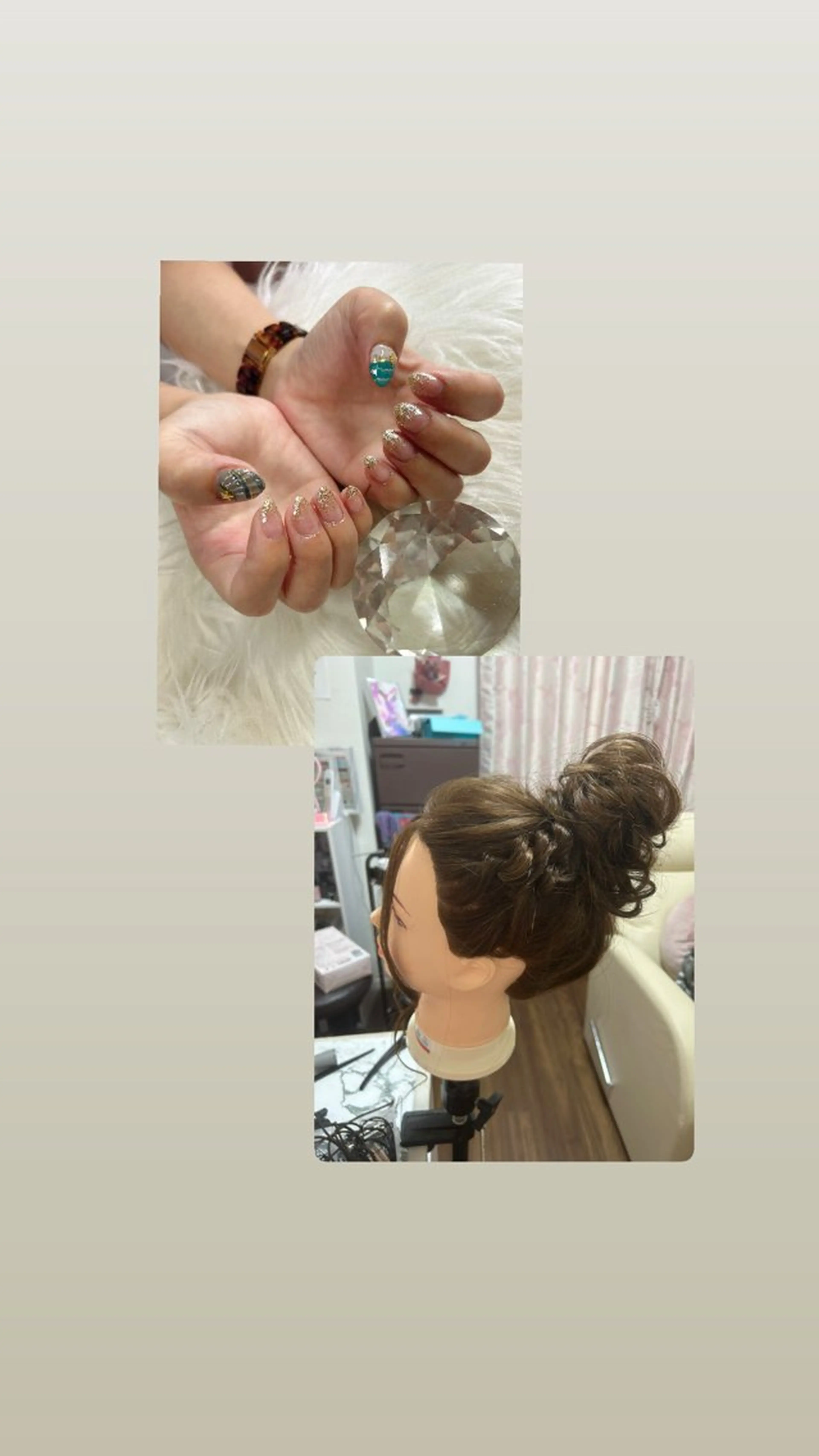 初回オフ無料❣️ネイル💅シンプルコース¥6,600&おでかけヘアセット❤️❤️❤️の写真