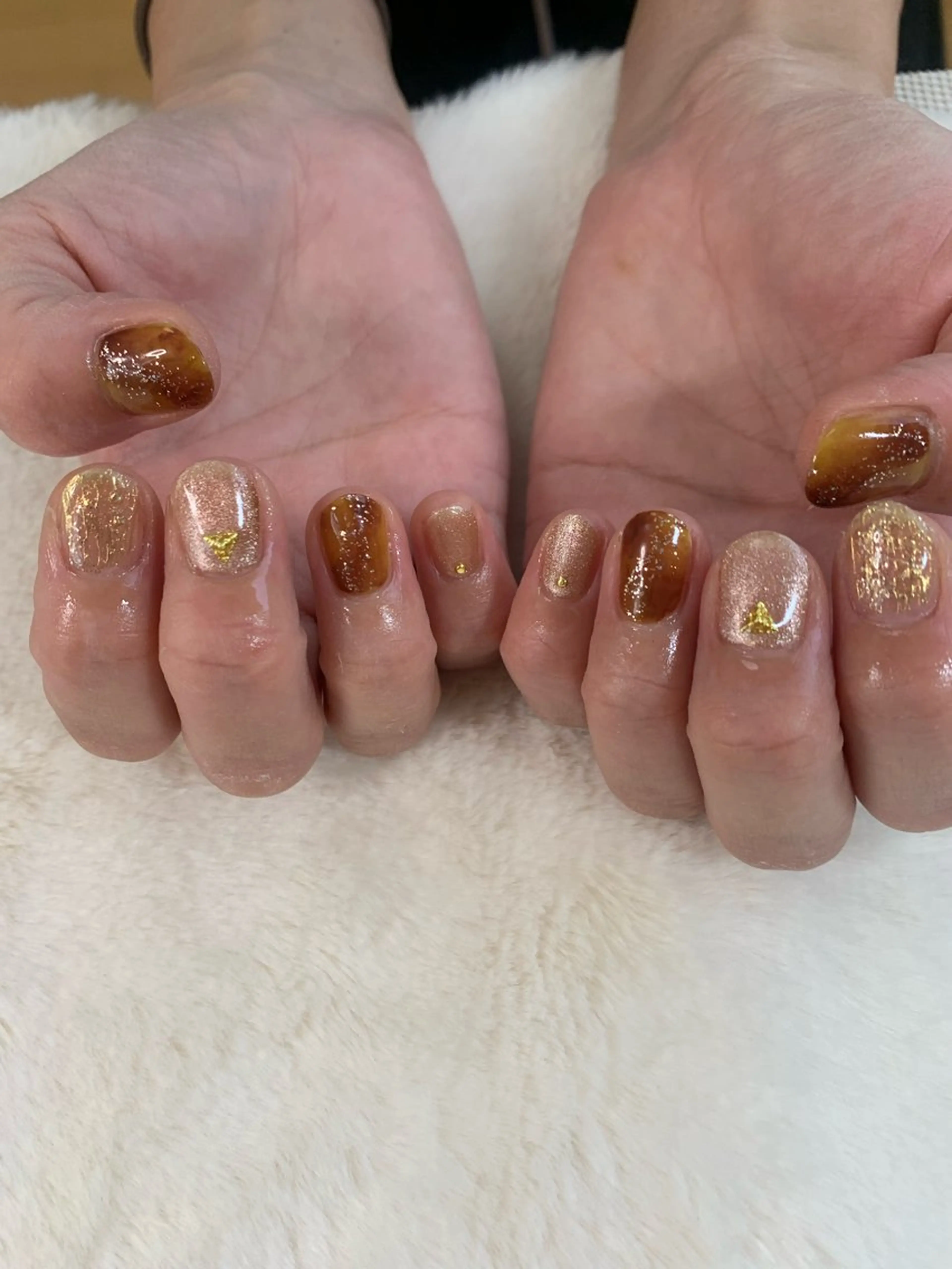 ネイル べっ甲ネイル ハンドネイル 北川 恭子のネイルデザイン