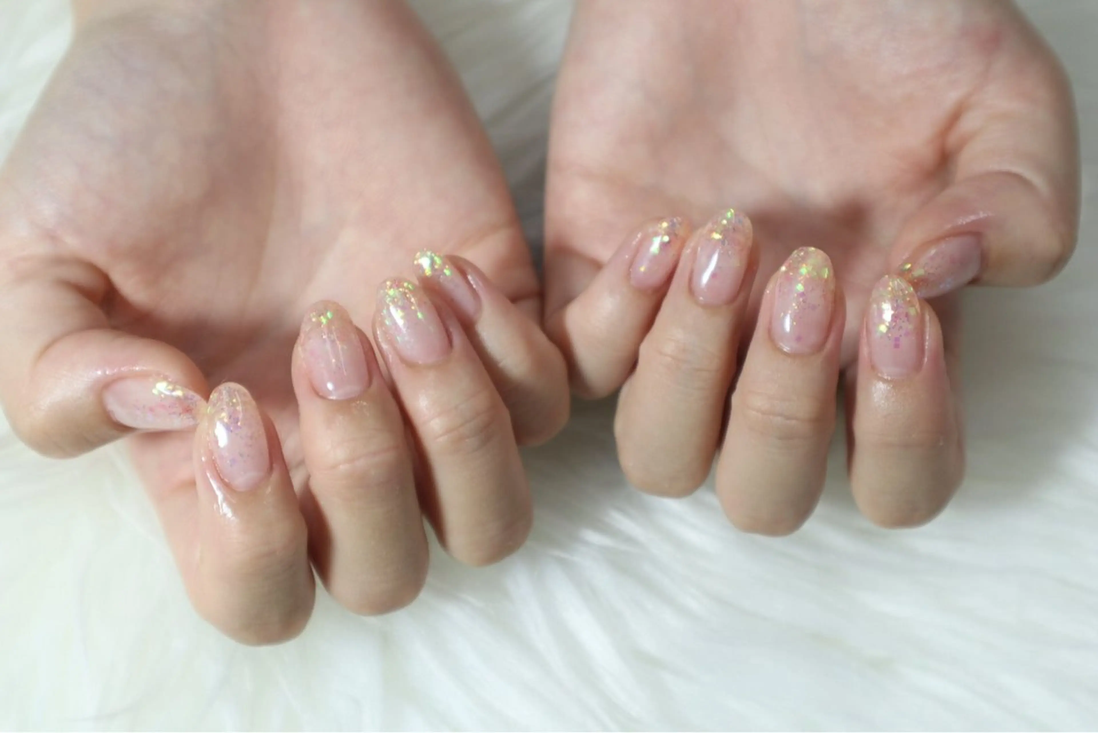 ネイル グラデーション ラメ(グリッター) ラメグラデーション オレンジ カラーズビューティサロン所属・ツノスエアヤカ ／つののネイルデザイン