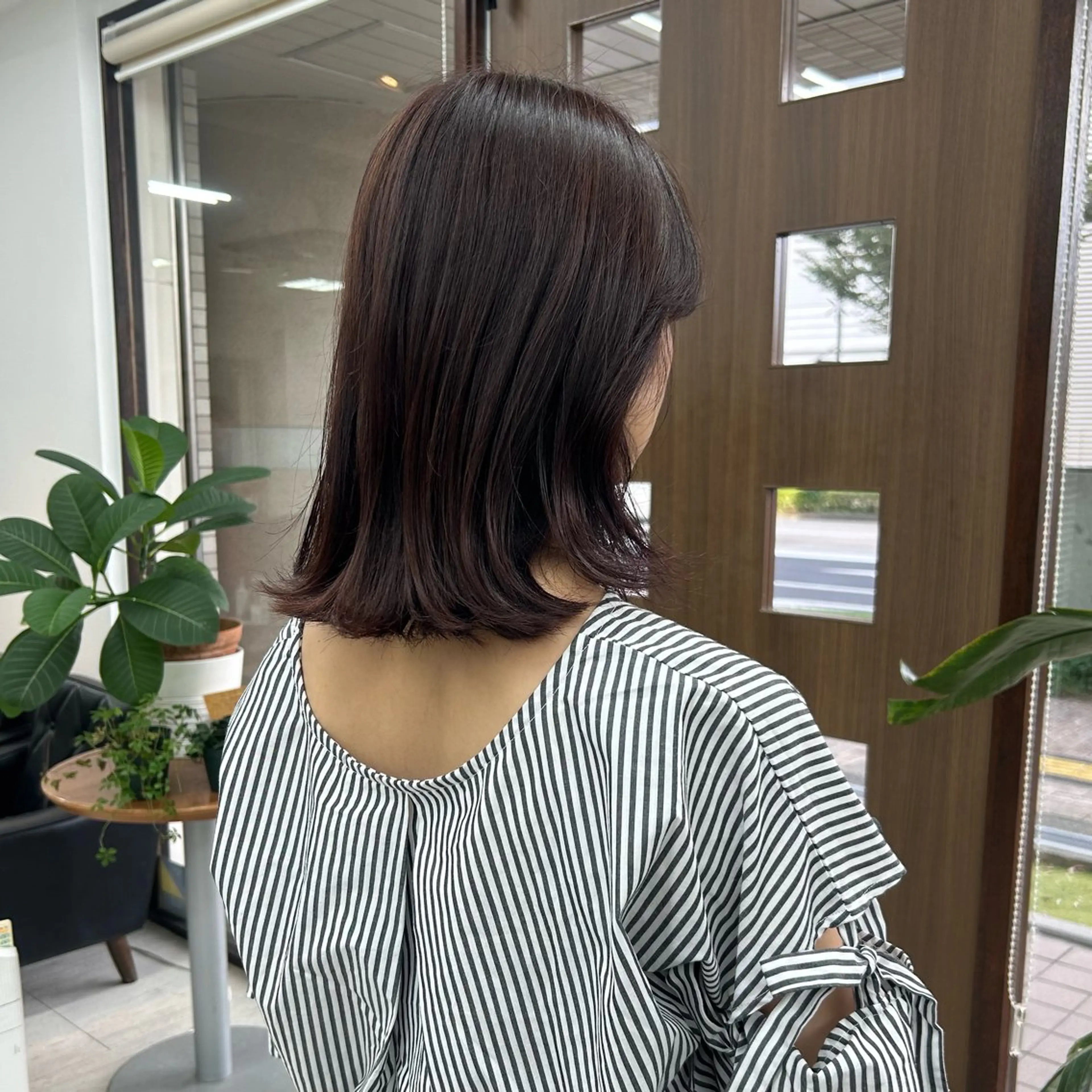 ミディアム ピンクブラウン ダブルカラー/韓国 ヘア/さわのあかねのヘアスタイル