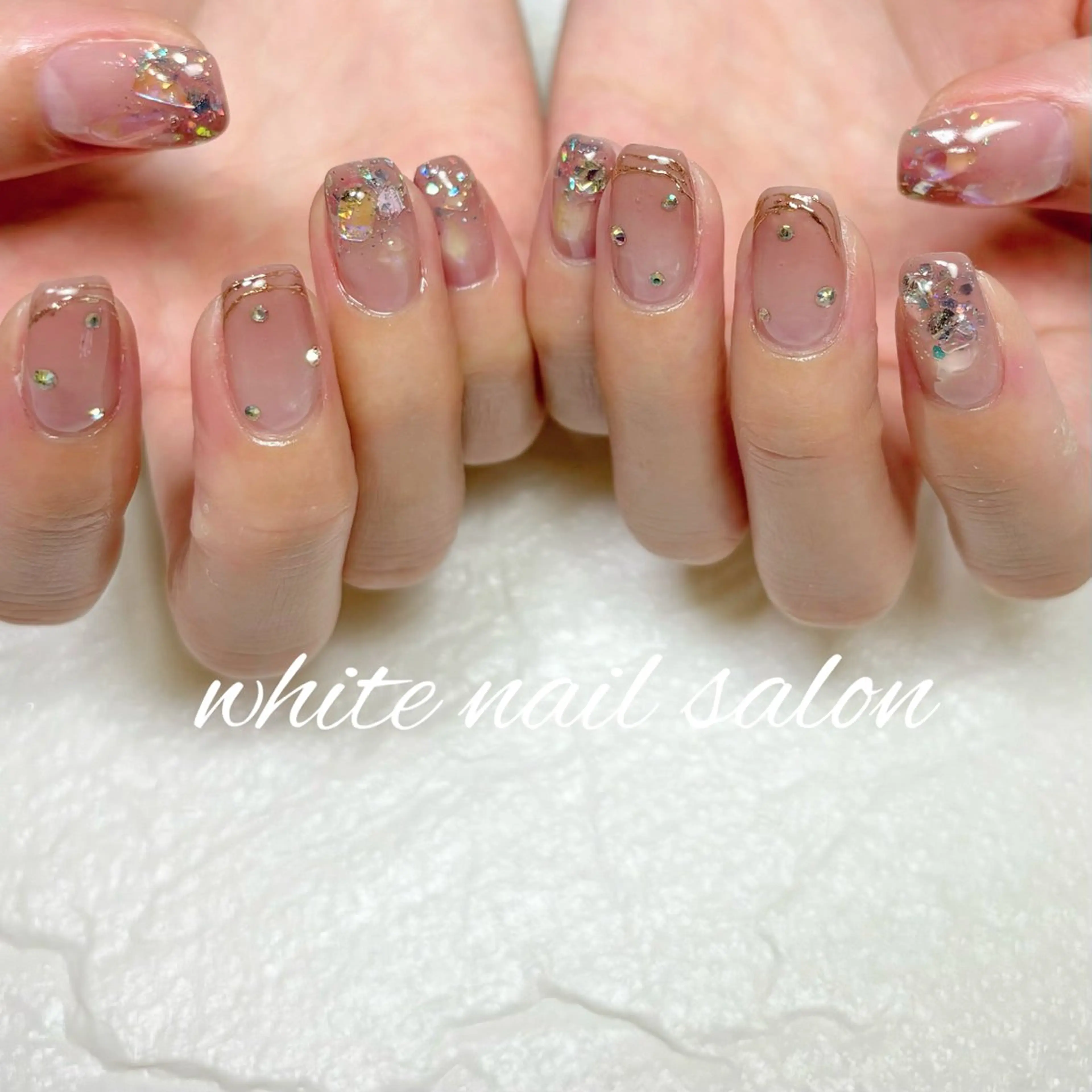 ネイル 持ち込み ホワイト ハンドネイル white nail salonのネイルデザイン