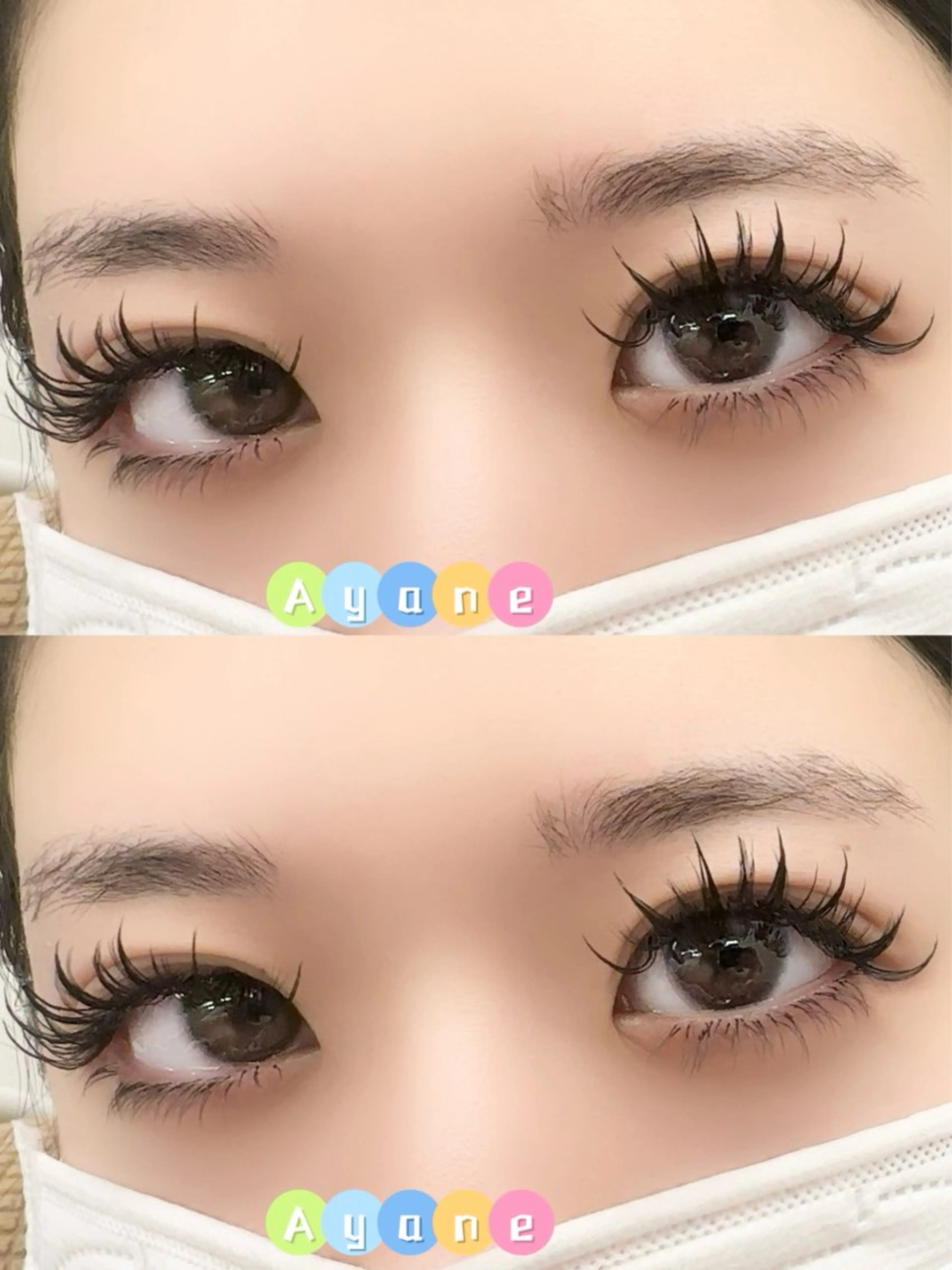 マツエク・マツパ 付け放題 バインドロック 束感まつ毛 フラットラッシュ 韓国風マツエク ACIEL EYELASH SALON所属・あ やねのマツエク・マツパデザイン