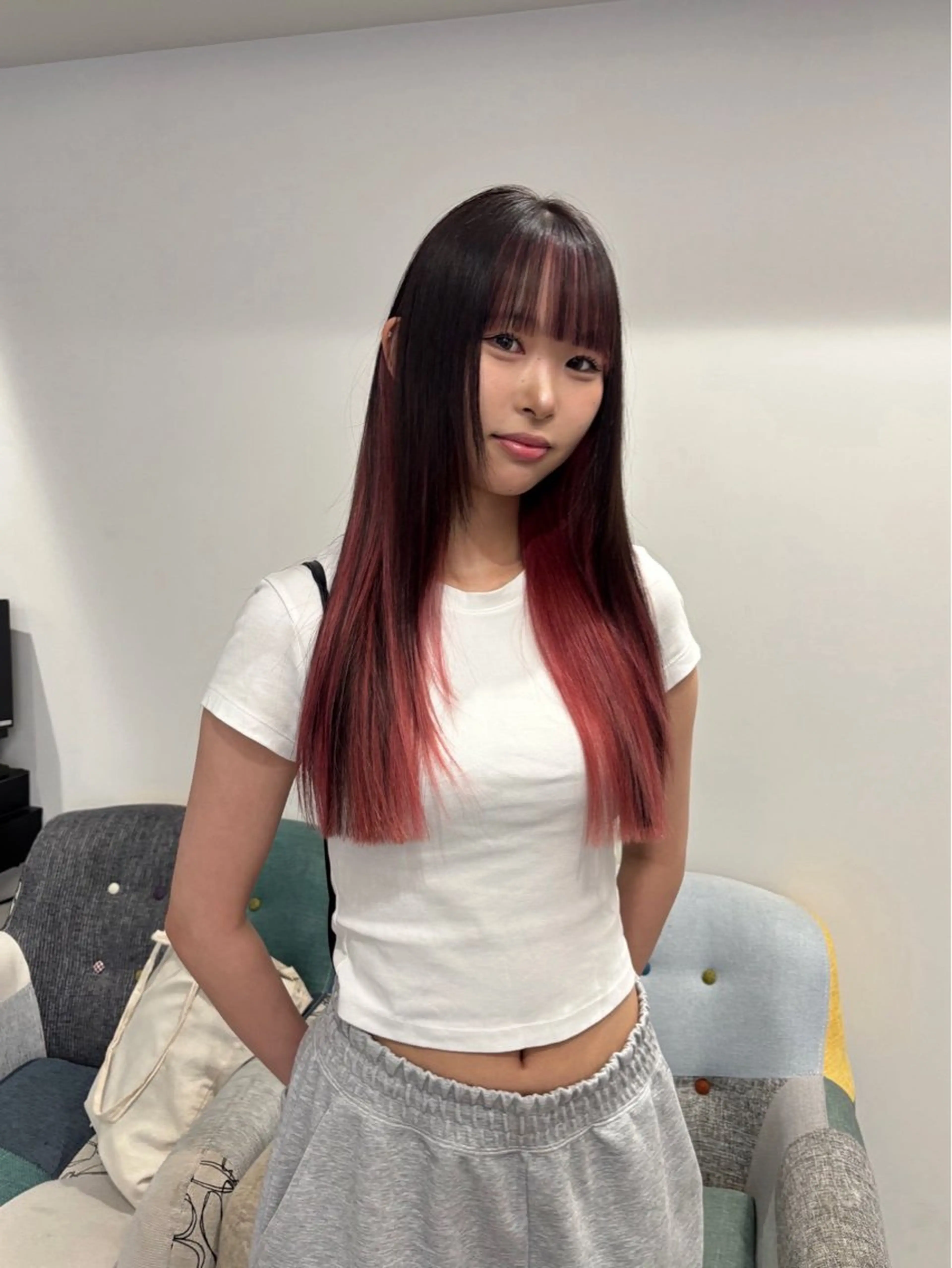 ロング カラー 透明感/艶感/縮毛 矯正/NATSUMIのヘアスタイル