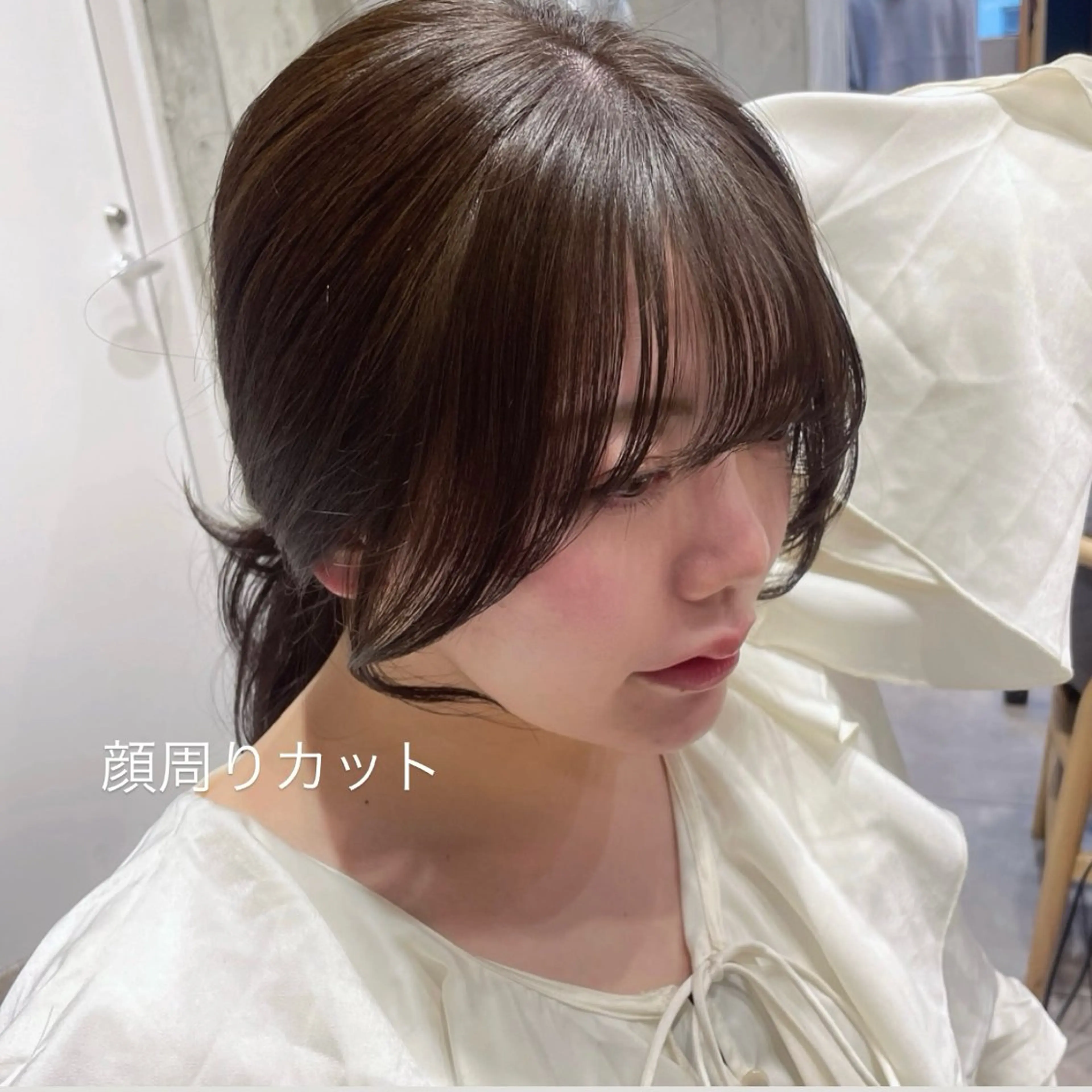 セミロング 顔周りカット カット ヘアカラー トリートメント 顔周り/レイヤー🎀 natsumiのヘアスタイル