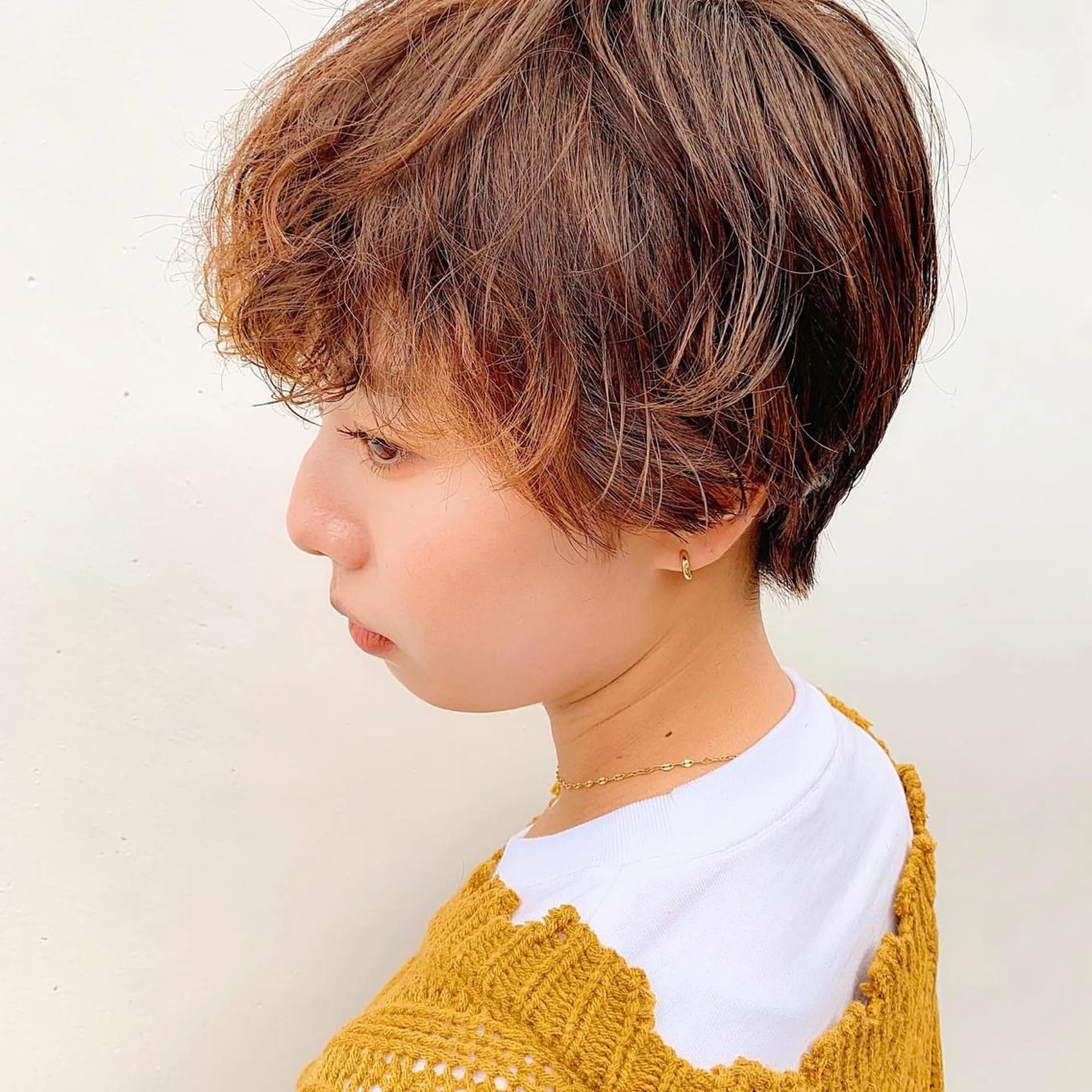 ショート カラー パーマ CODE.LINE所属・中川 竜誠のヘアスタイル