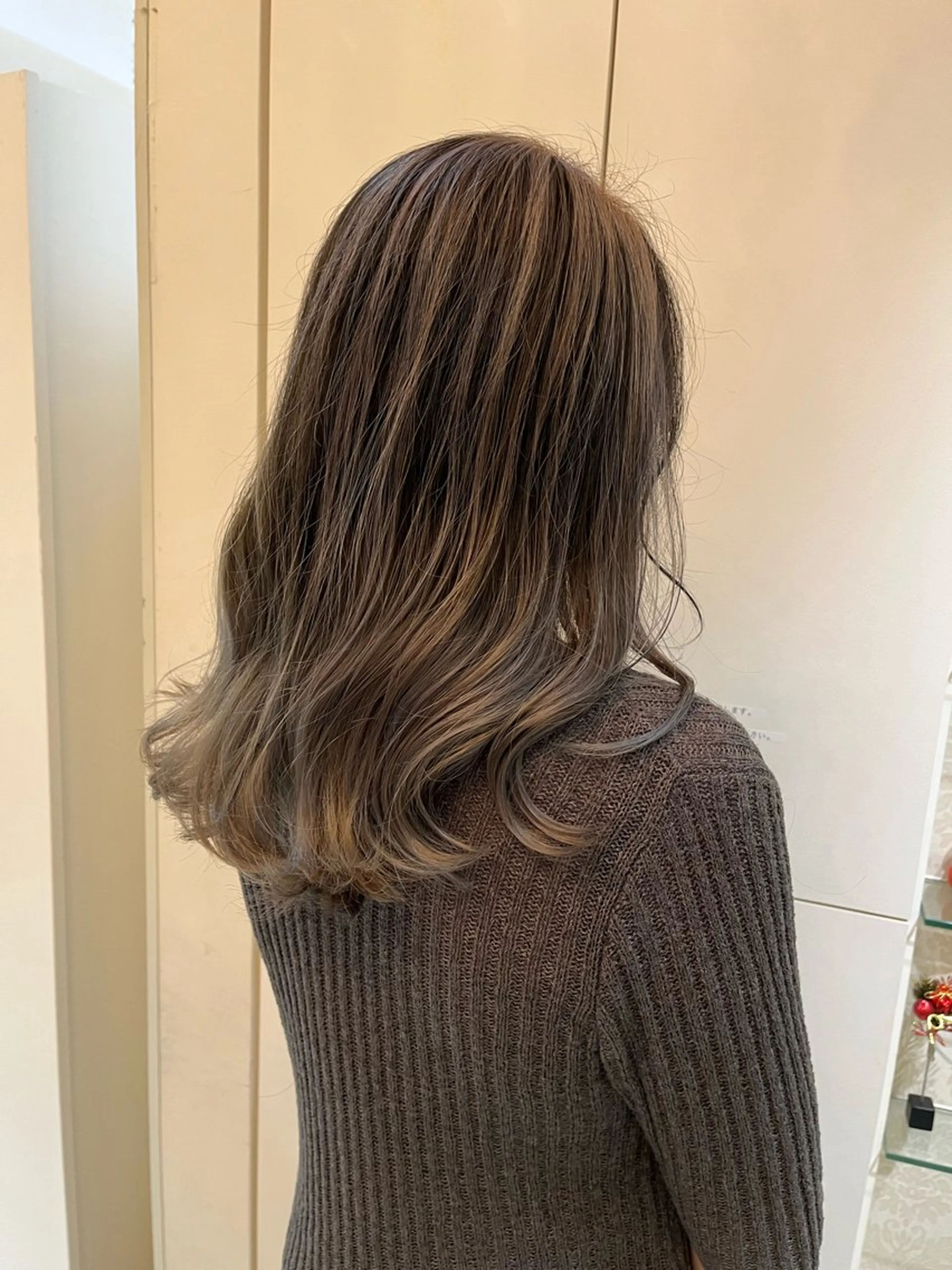 セミロング カラー バレイヤージュ レイヤーカット ヘアカラー 透明感カラー/ レイヤーkotonoのヘアスタイル