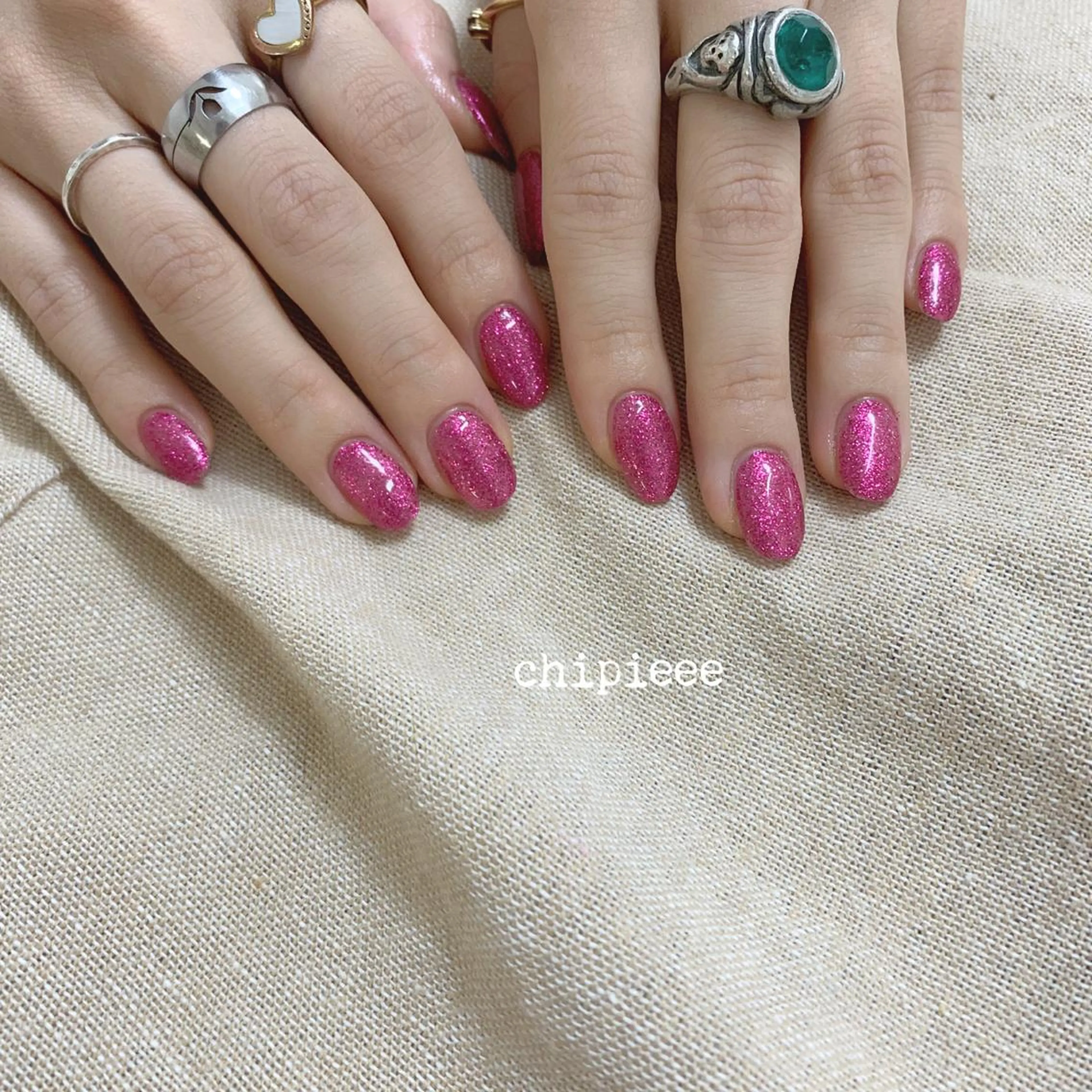 ネイル キラキラネイル ラメ(グリッター) ワンカラーネイル charme所属・. SHIORIのネイルデザイン