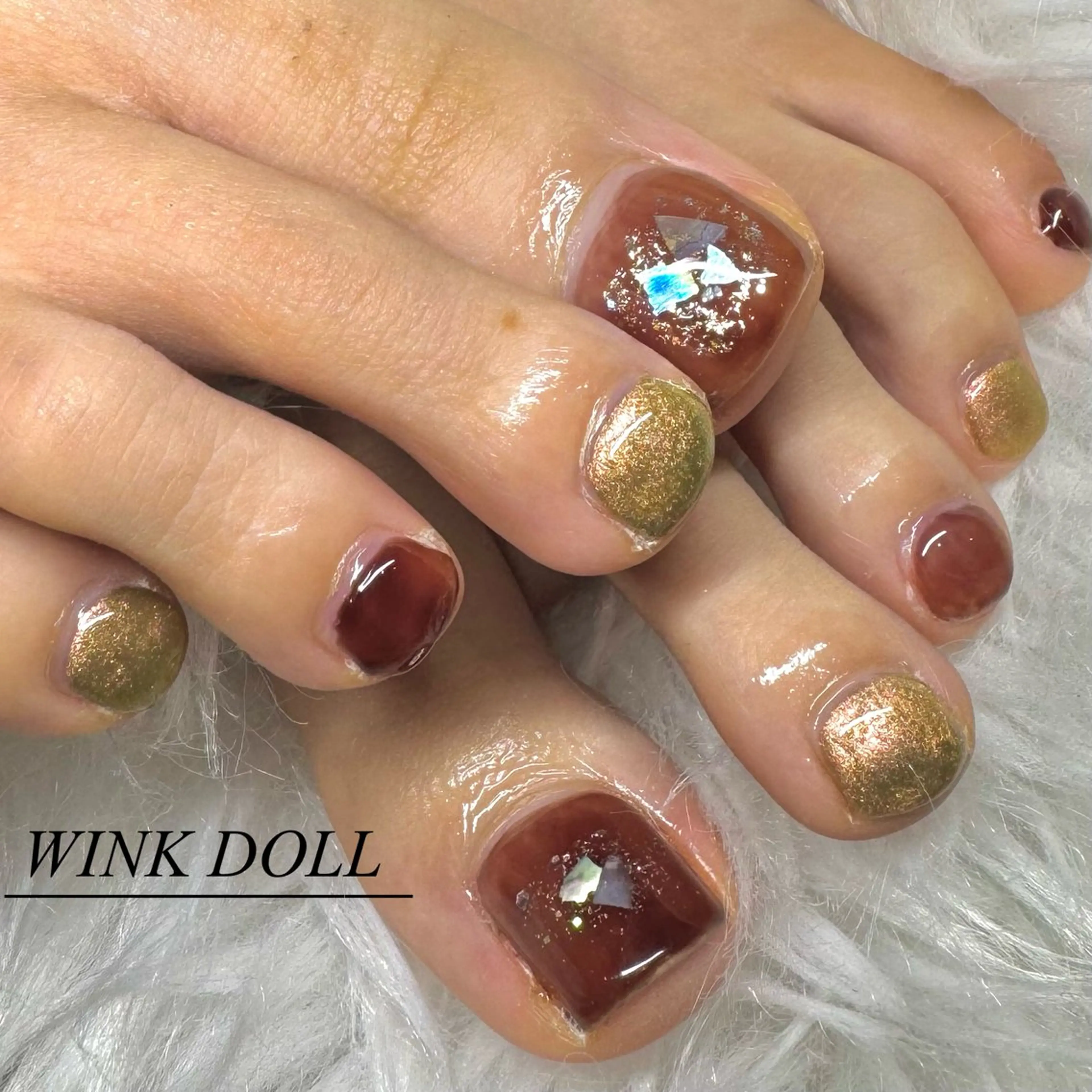 ネイル フットネイル WINK DOLL RIANのネイルデザイン