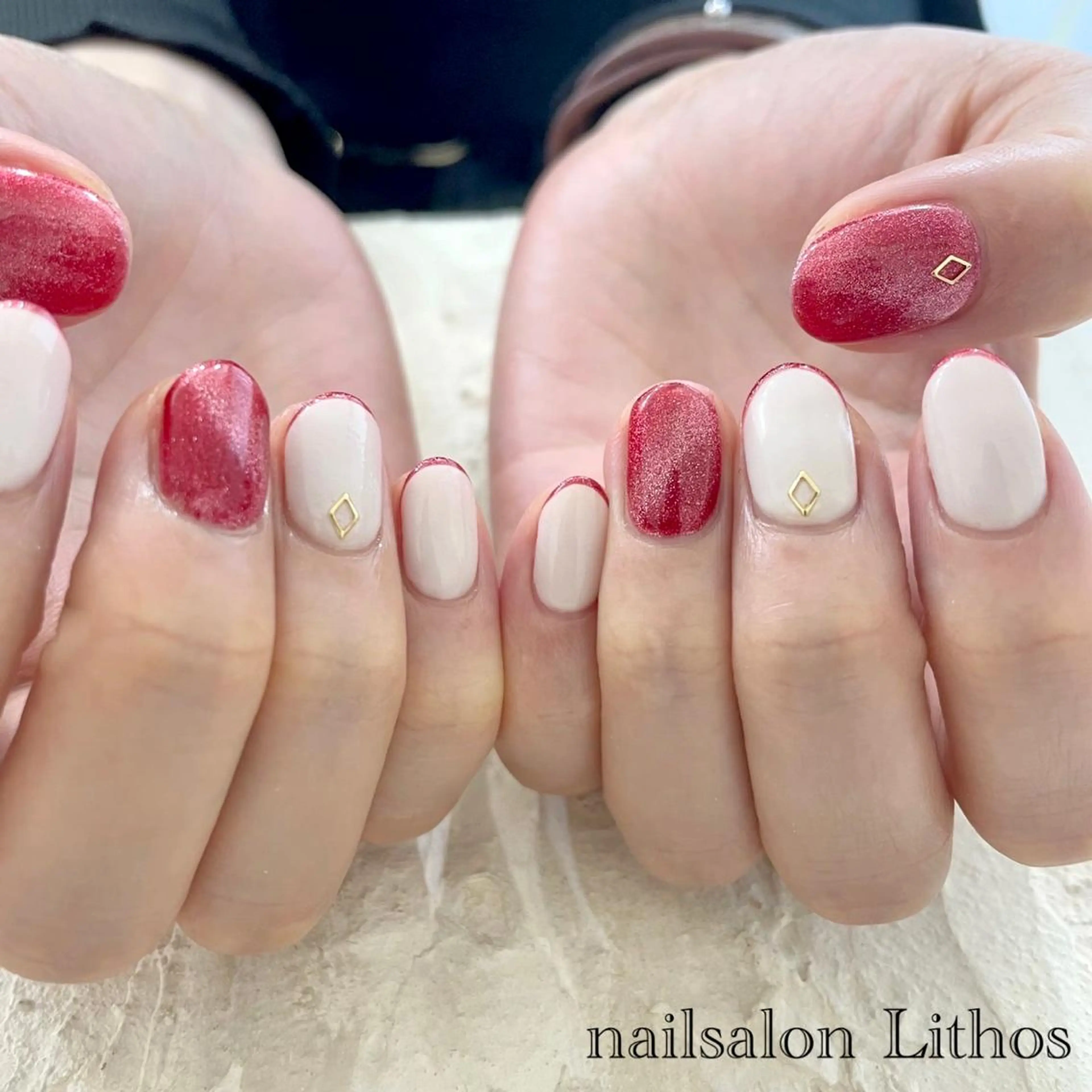 ネイル マグネットネイル ハンドネイル nailsalon Lithos所属・nailsalon Recontreのネイルデザイン