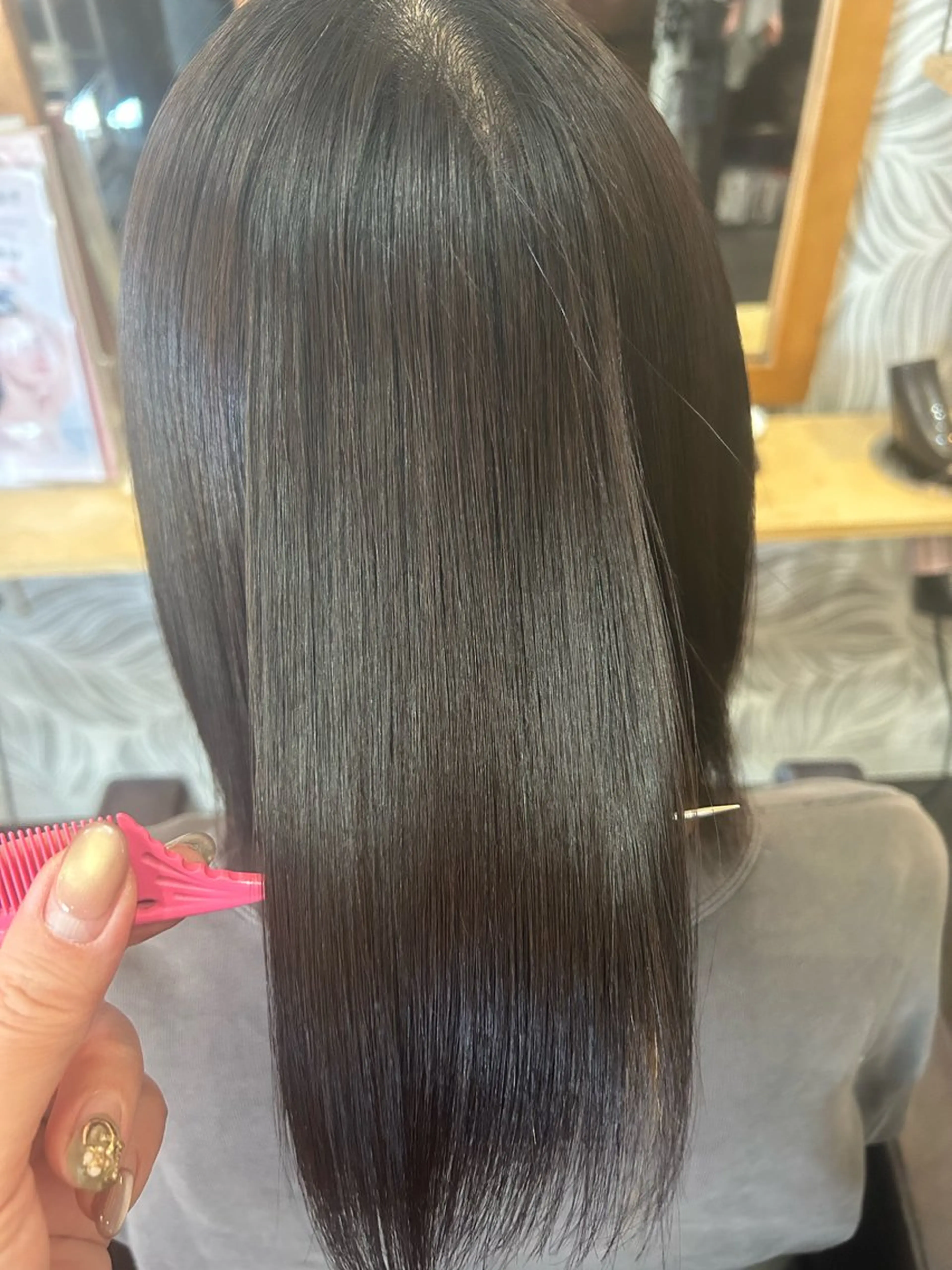 ミディアム 縮毛矯正 KamiBito奈良生駒店所属・きむら はるみのヘアスタイル