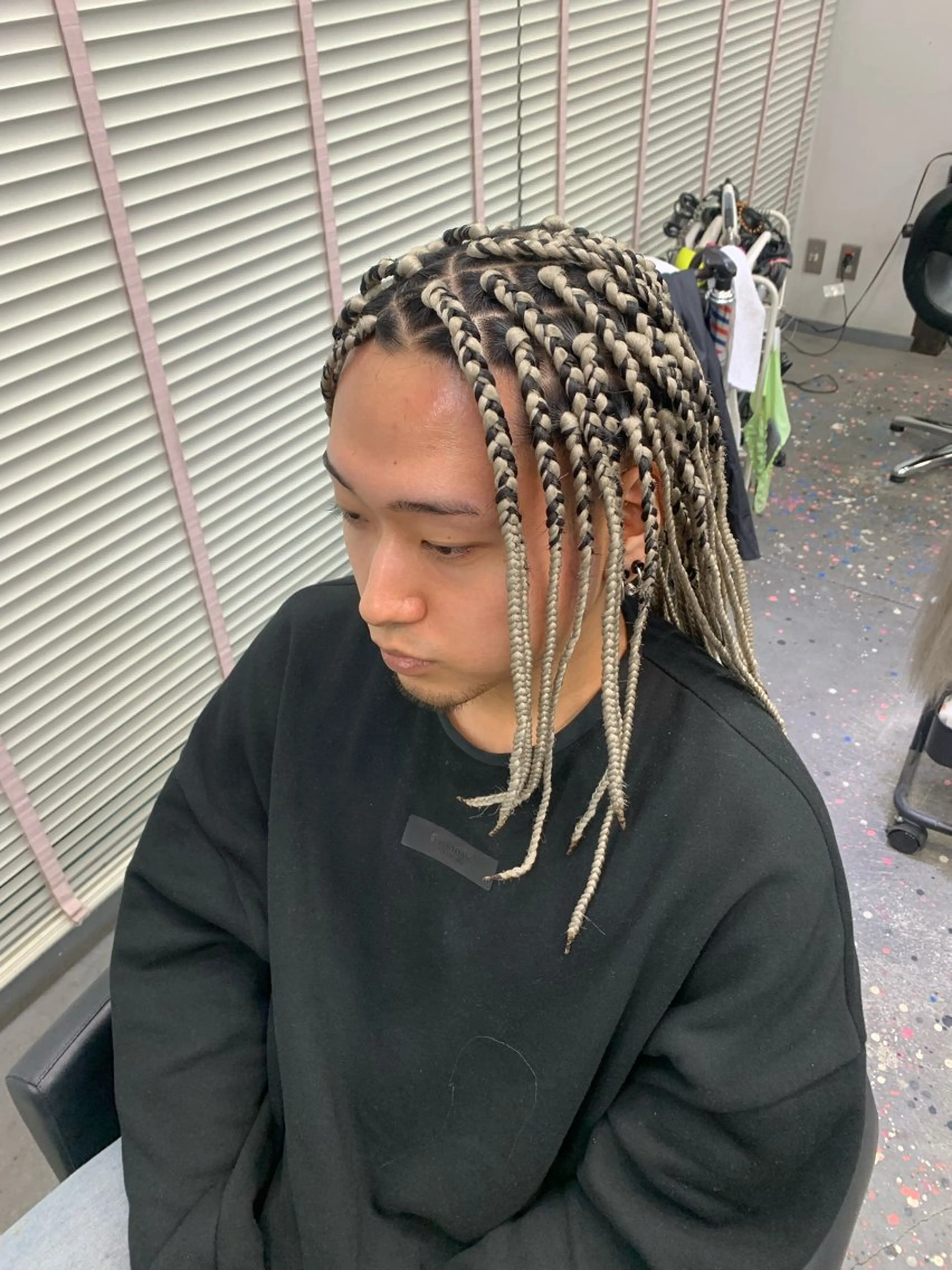 ミディアム ヘアアレンジ メンズ Lehua   (レフア)所属・MEI/ブレイズ/ コーンロウ/茅ヶ崎のヘアスタイル