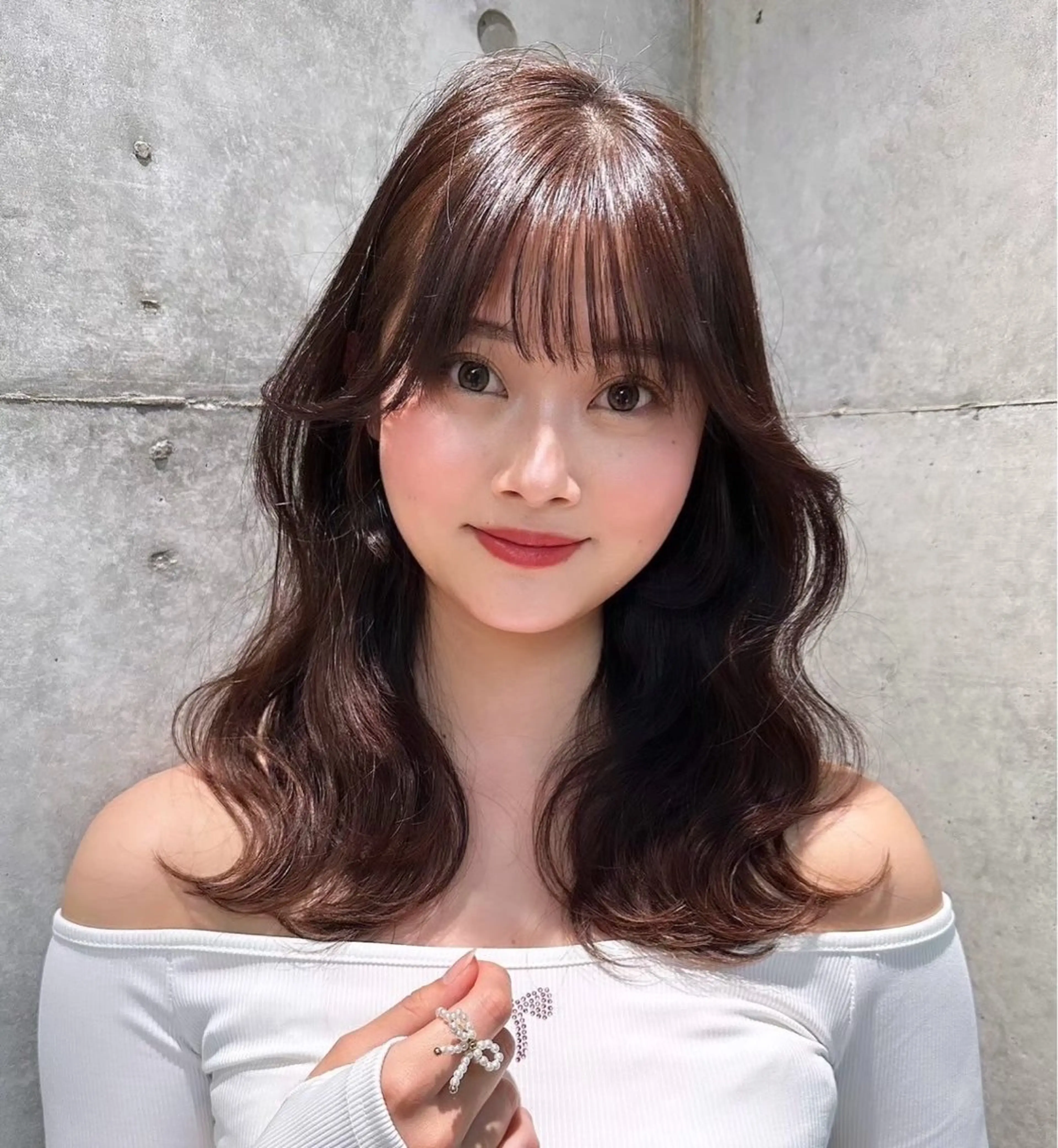 セミロング ヘアカラー トリートメント 🎀リオ🎀 /暖色カラーのヘアスタイル