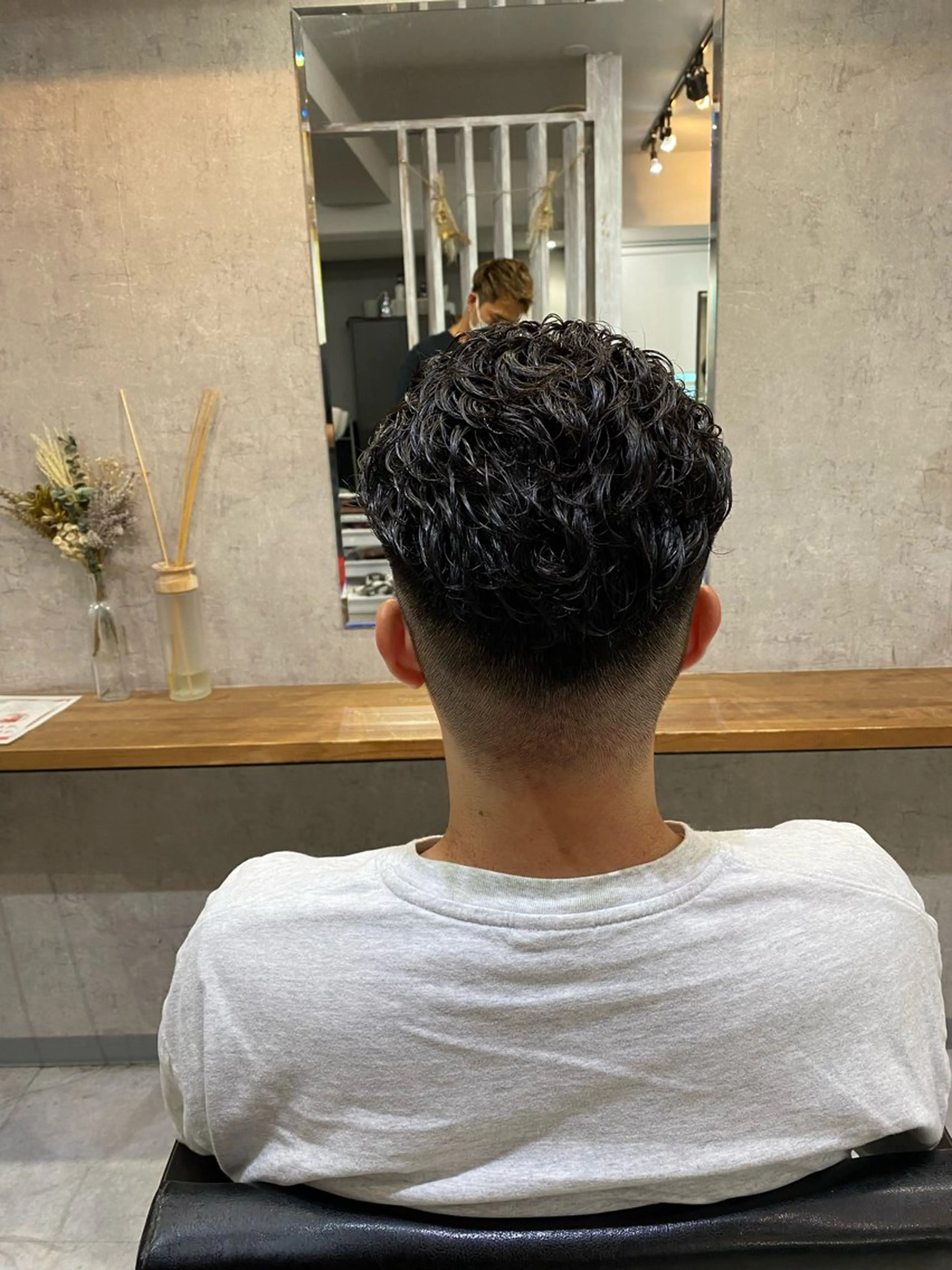 ショート パーマ メンズ フェードカット 七三 カット パーマ 🐉『メンズ美容師』 吉田龍星🐉のヘアスタイル