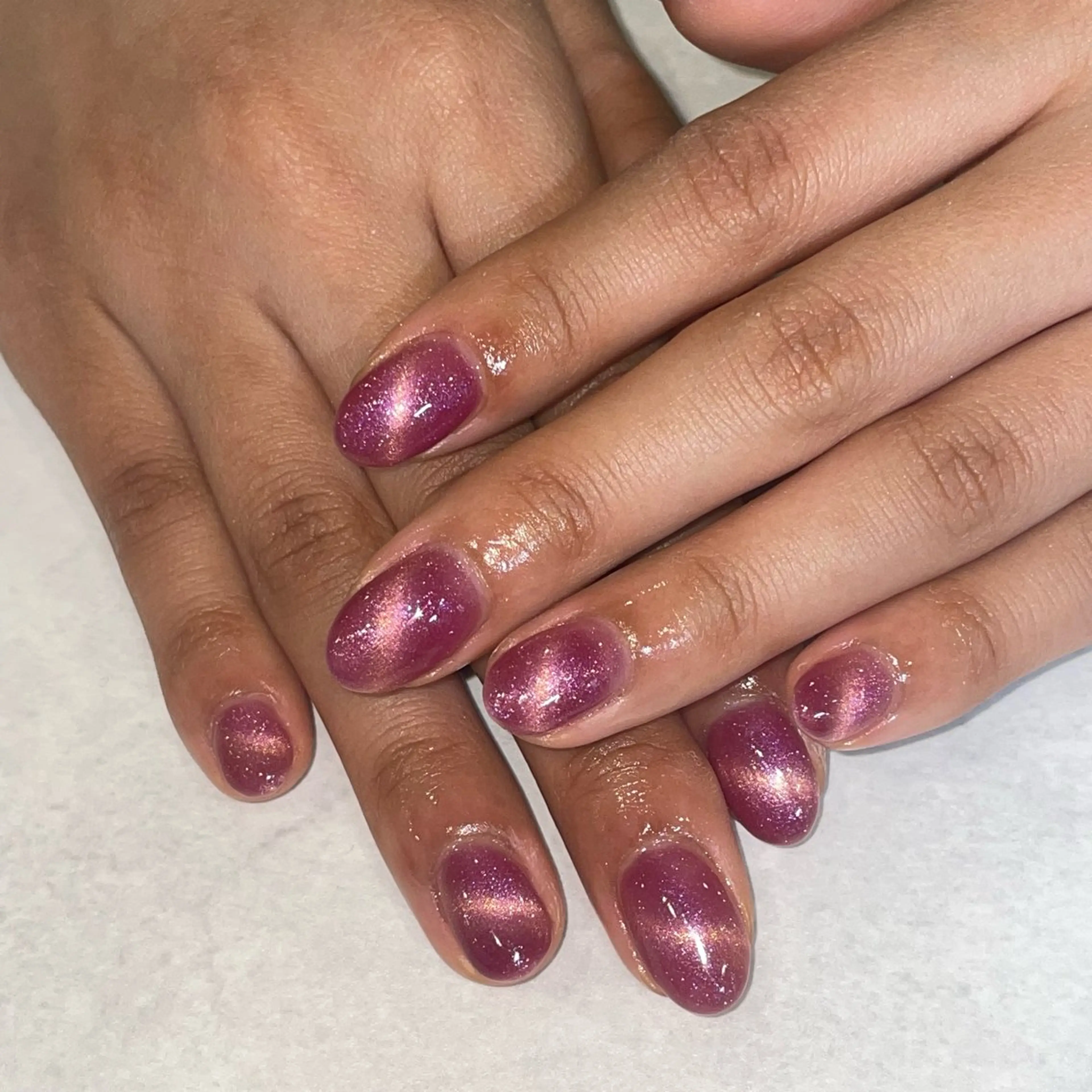 ネイル ワンカラーネイル 0203ムニムサン 💙Honokaのネイルデザイン