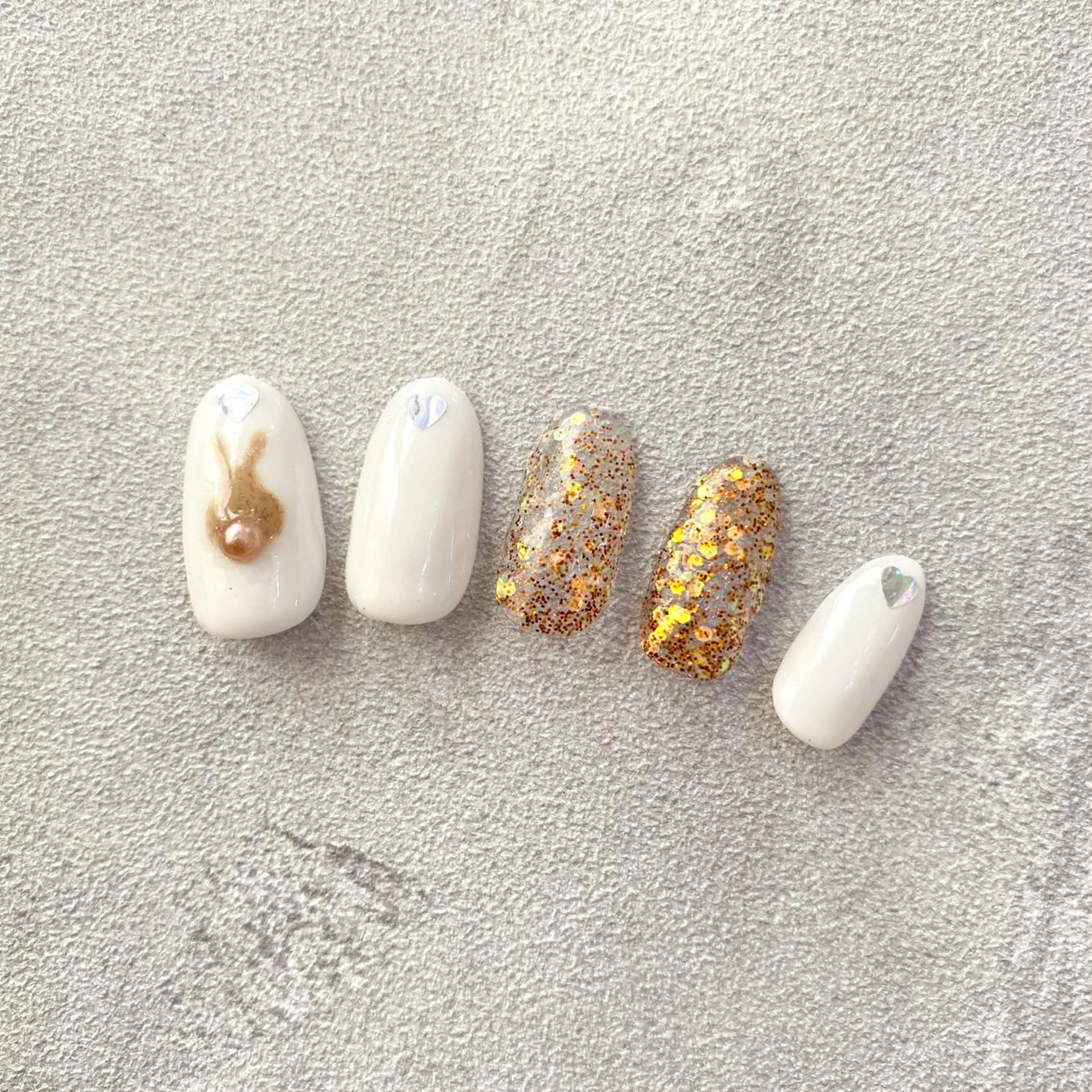 ネイル ハンドネイル ゴテゴテ💙ワンホン リオナのネイルデザイン