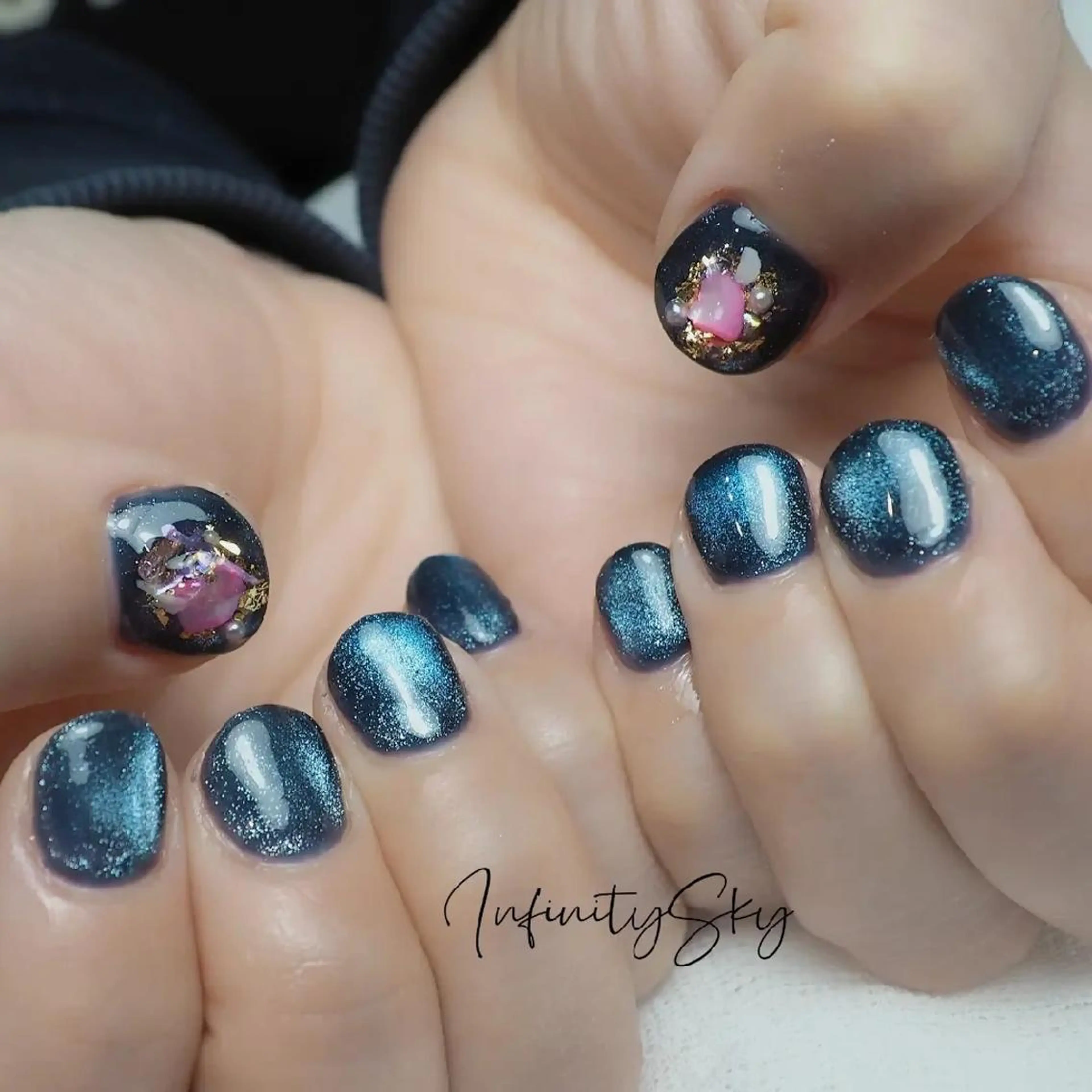 ネイル マグネットネイル infinity skyのネイルデザイン