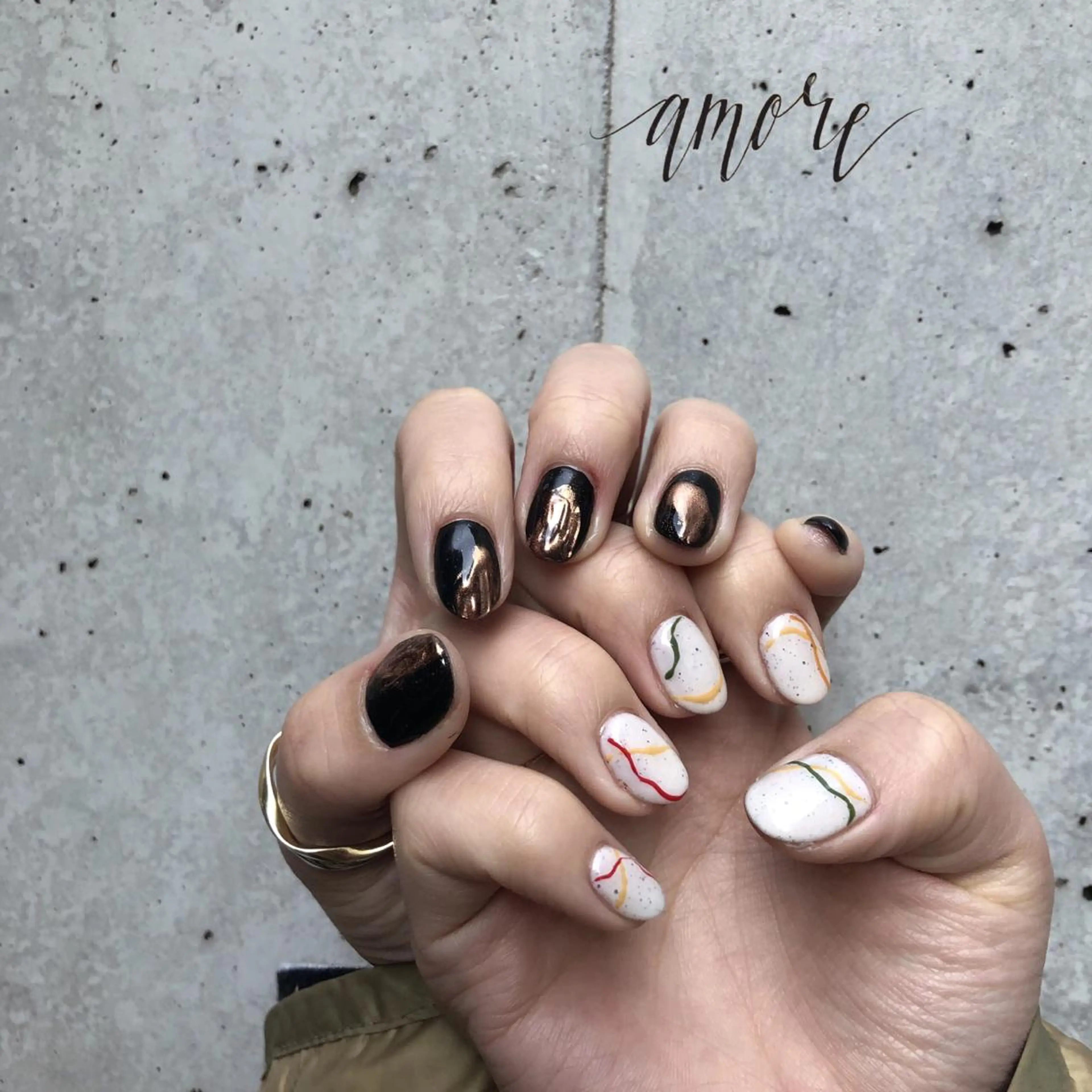 ネイル ジェルネイル ミラーネイル ニュアンスネイル You kyehwaのネイルデザイン