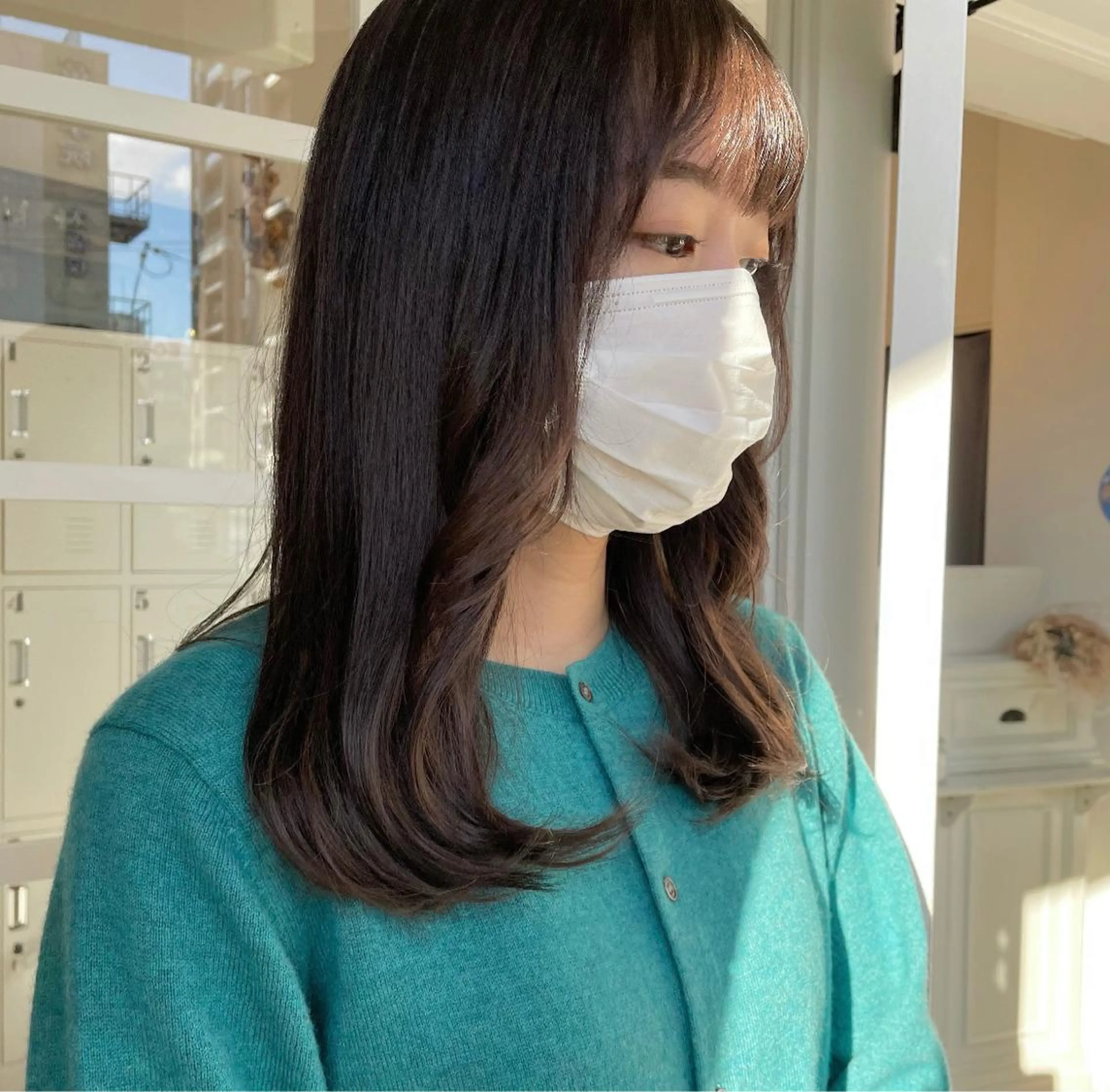 ロング カラー カット ヘアカラー トリートメント newi梅田🫧韓国 ヘア🫧sakiのヘアスタイル