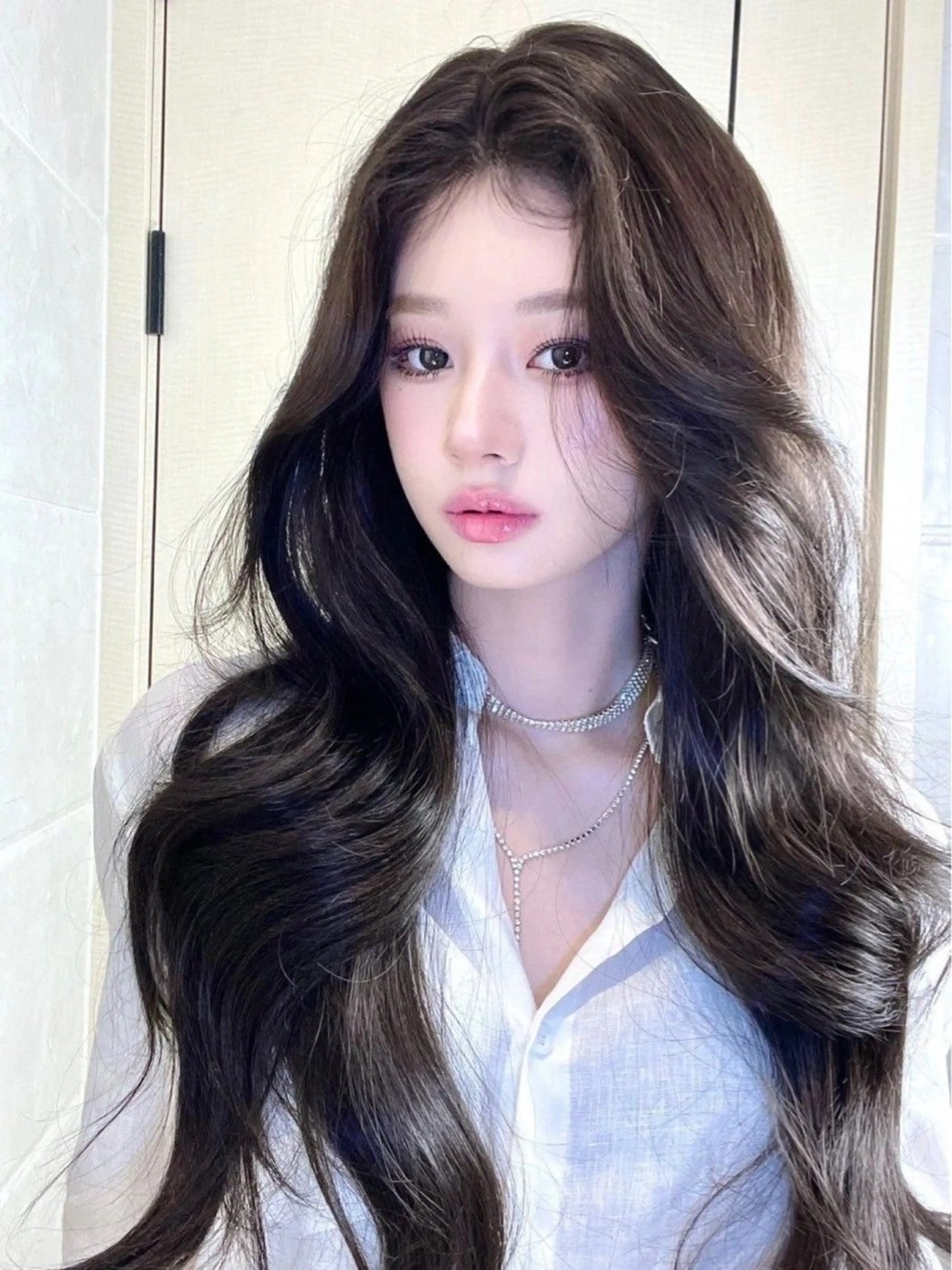 カラー カット ヘアカラー 韓国風暗髪ヘア🤍 🫧MIREIのヘアスタイル