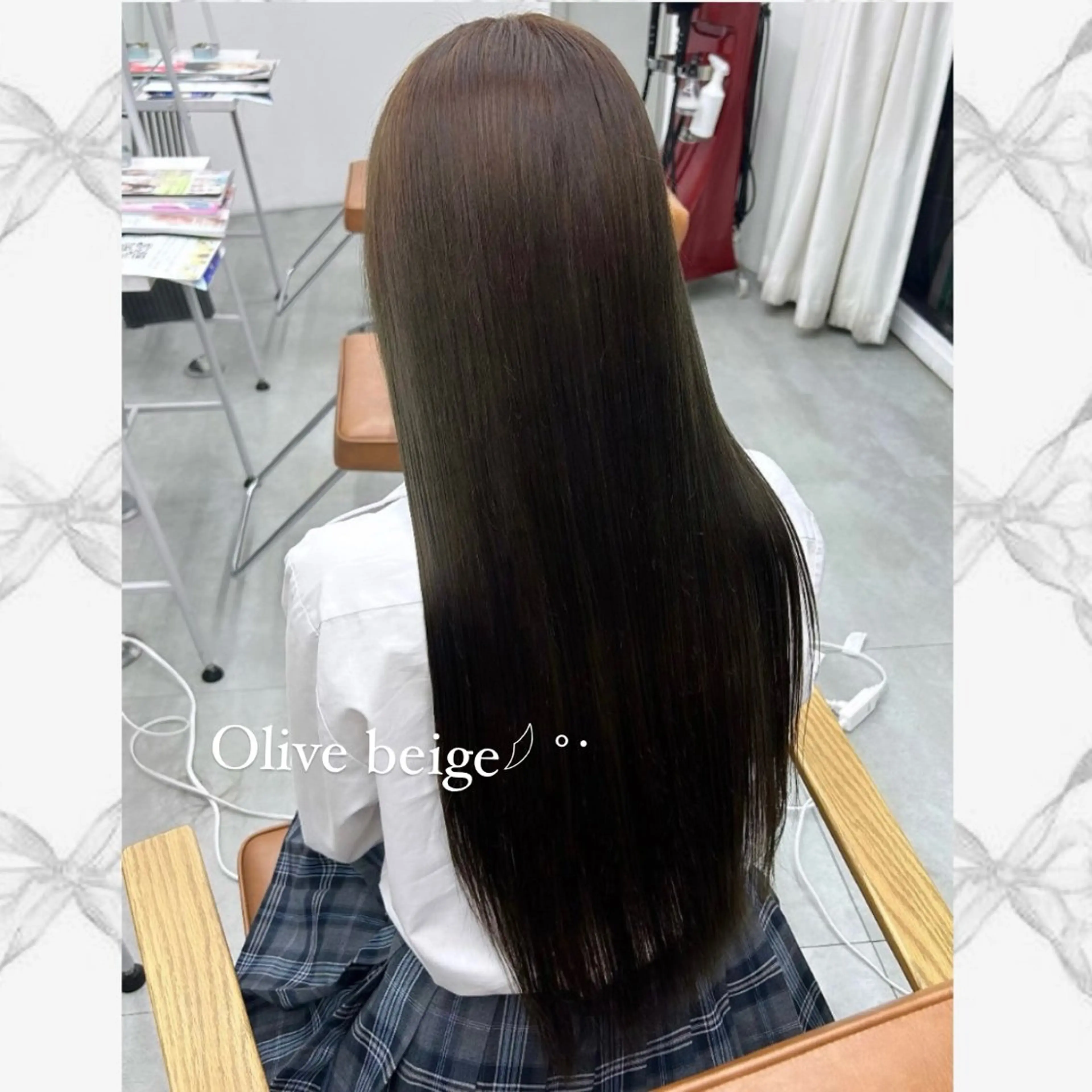 ロング ☘️透明感オリーブ ナミ☘️のヘアスタイル