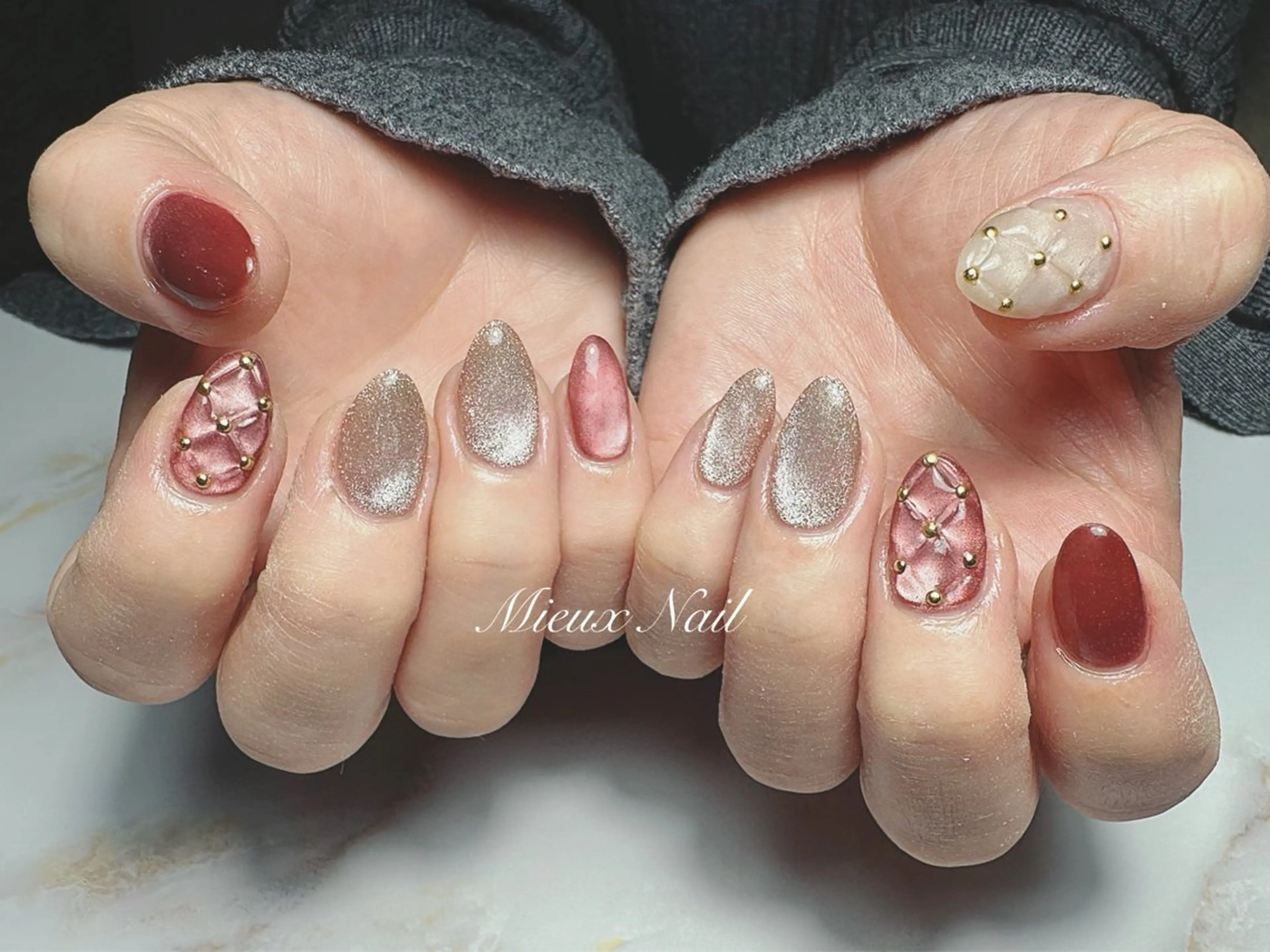 ネイル マグネットネイル 持ち込み ハンドネイル 市川 麻衣子のネイルデザイン