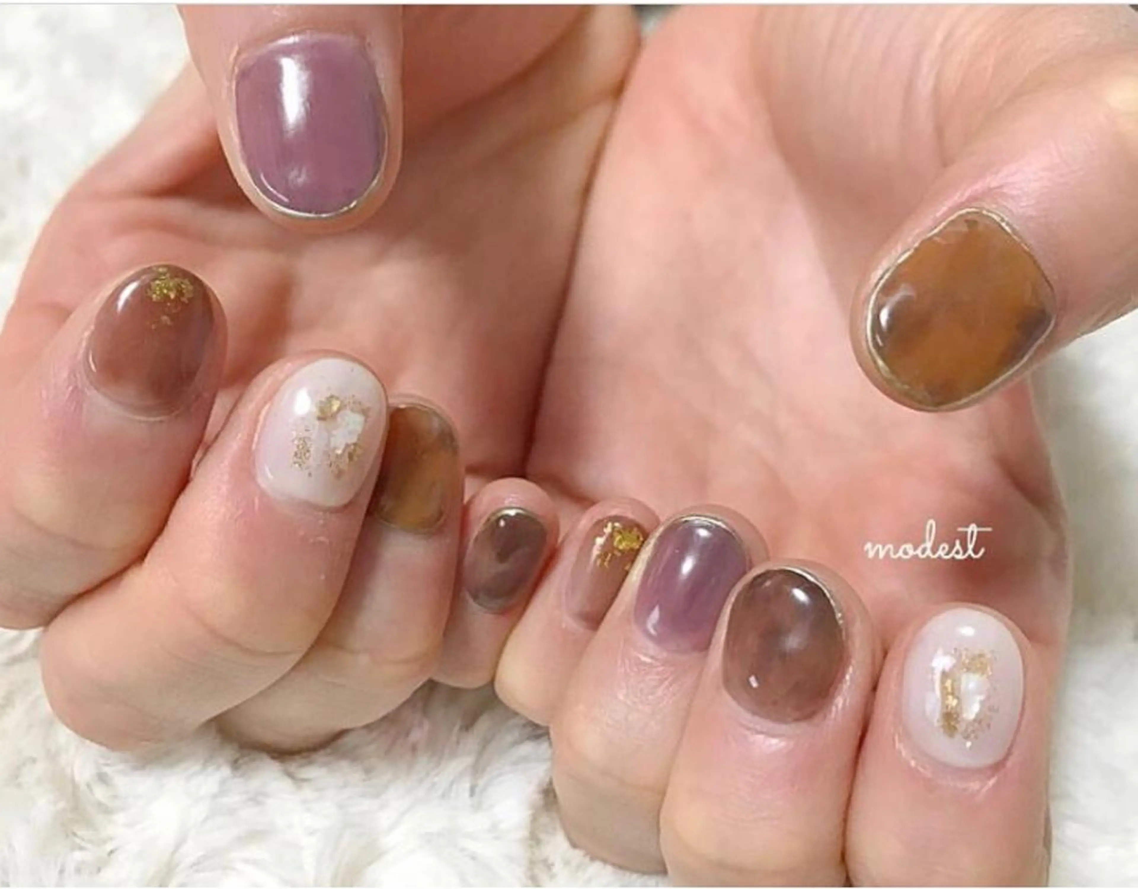 ネイル ニュアンスネイル 久田 悠佳のネイルデザイン