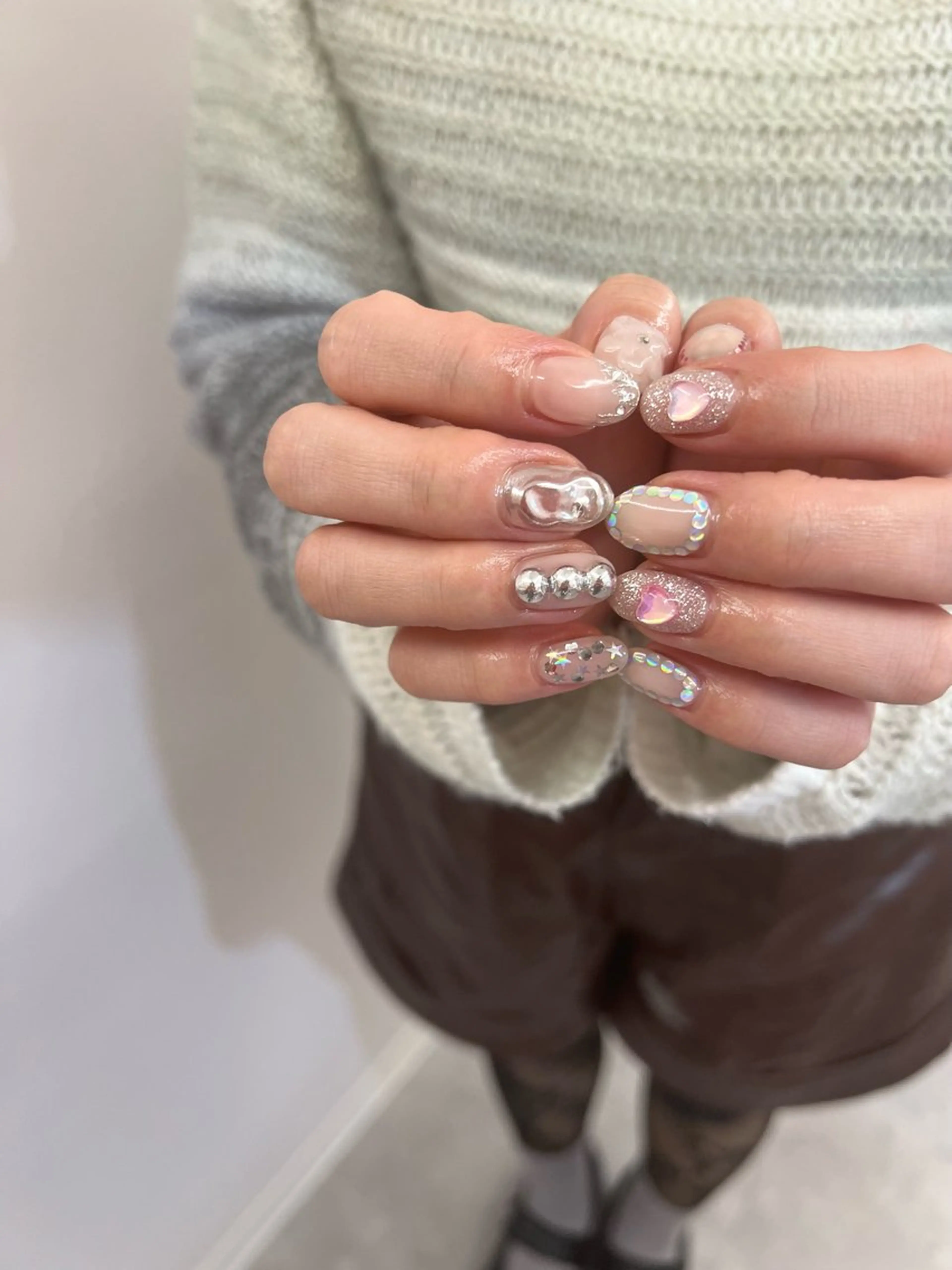 ネイル フレンチネイル ジェルネイル ハート マグネットネイル ニュアンスネイル ハンドネイル ハンドケア Bana_ Nailのその他イメージ