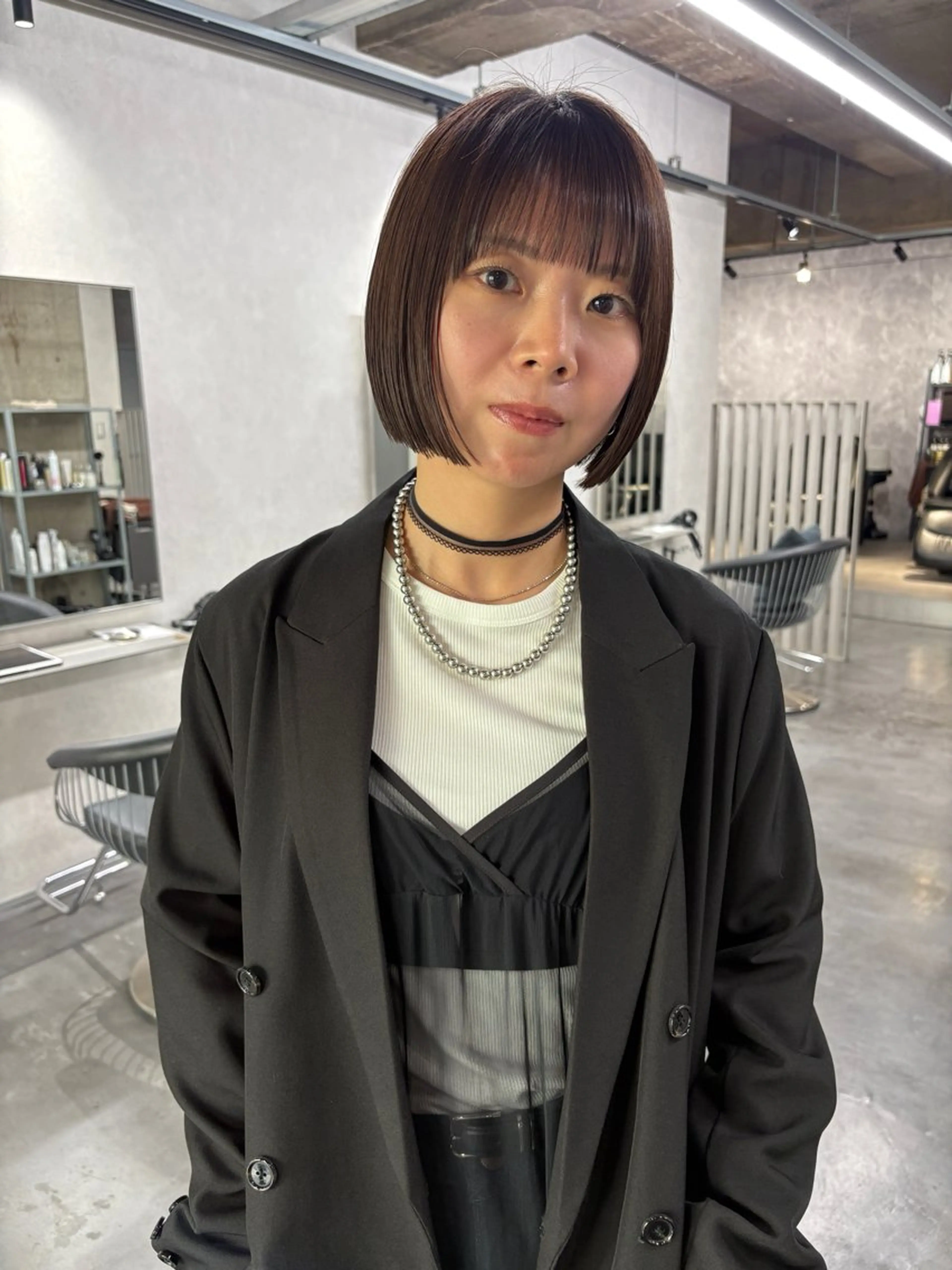 ショート カット ofF élua所属・🌵ボブ/切りっぱな し/ショート藤長芽生のヘアスタイル