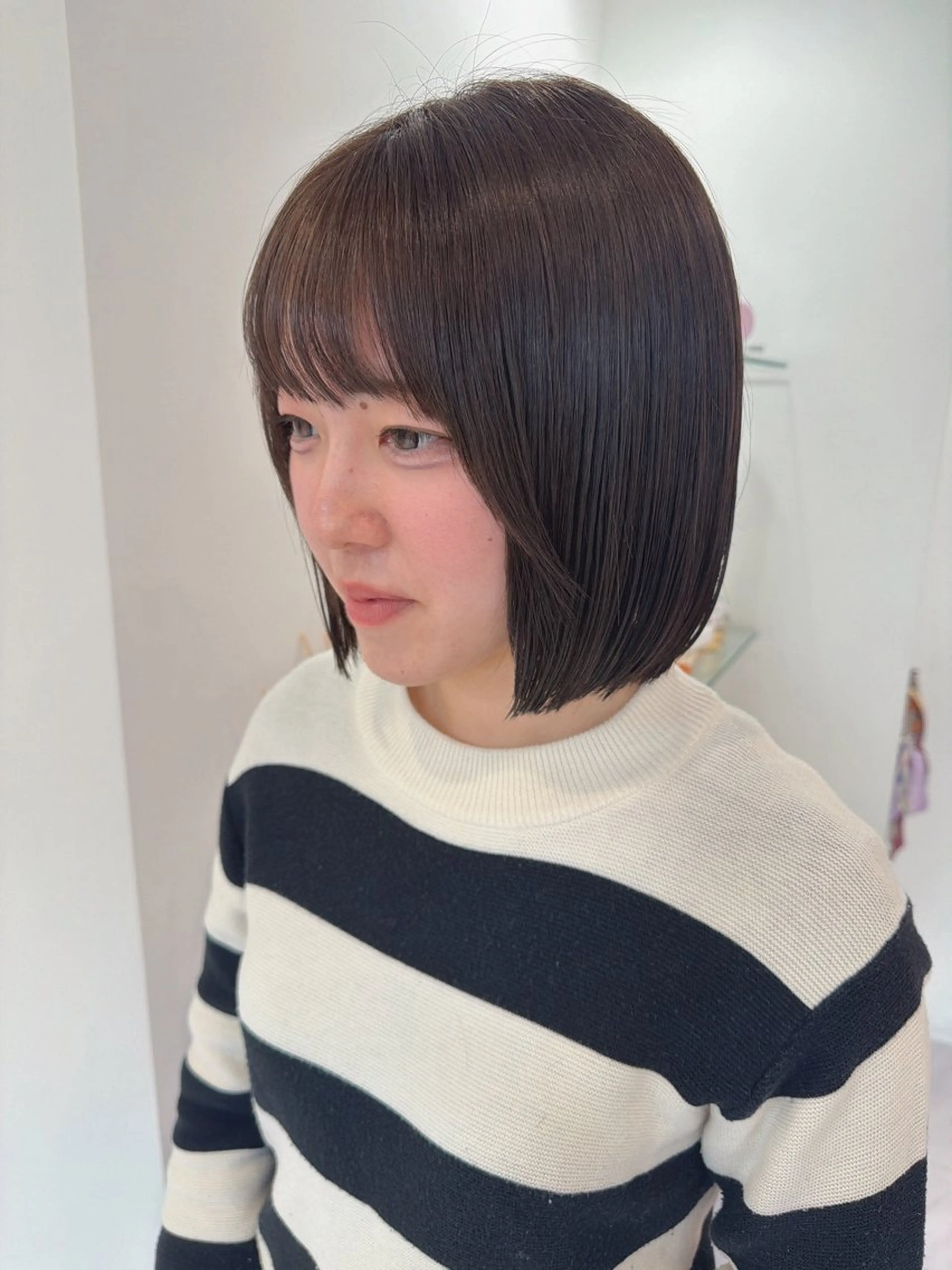 ショート カラー ブラウンカラー オリーブブラウン カット ヘアカラー SAYAKA 🍒／ボブ／暖色のヘアスタイル