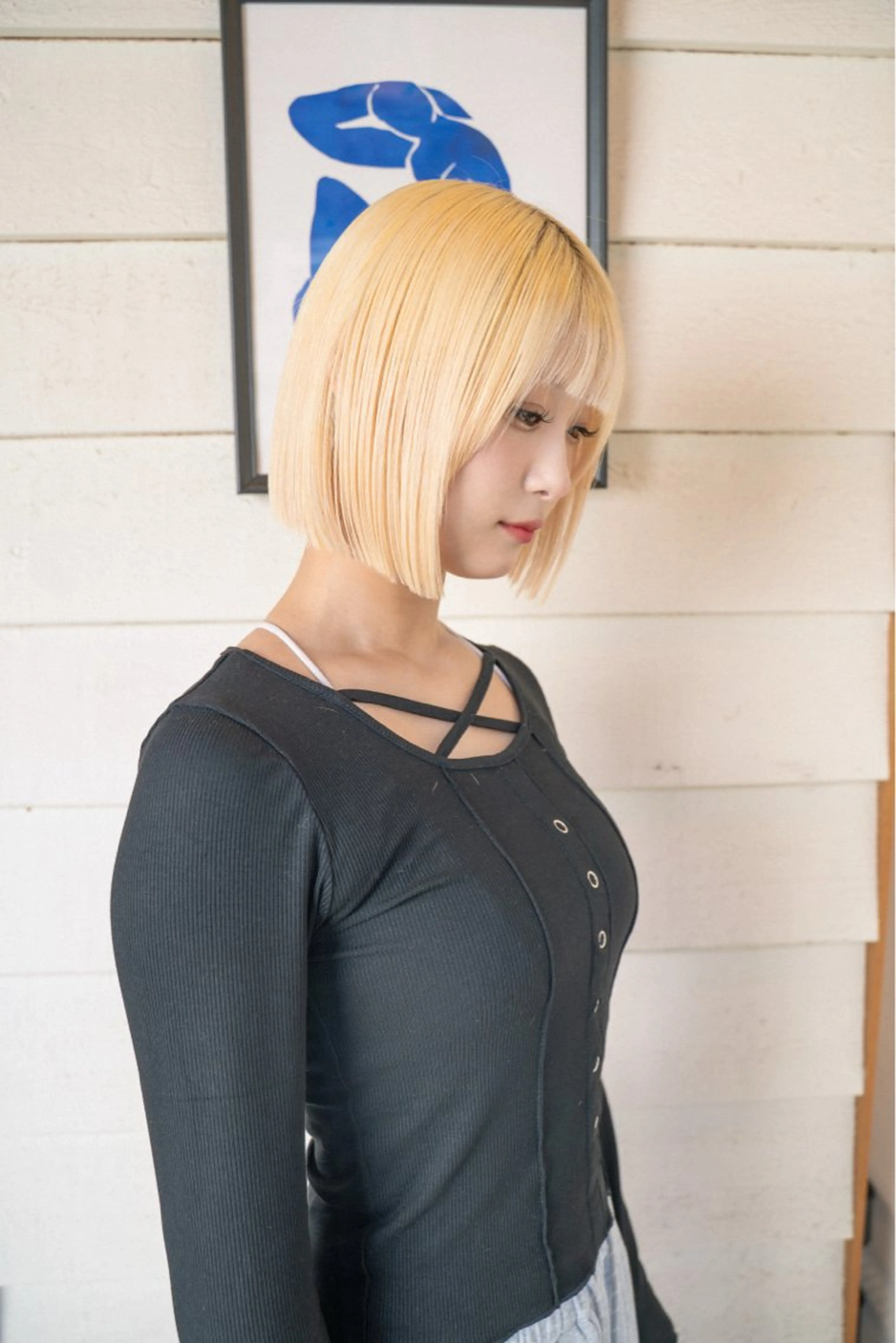 ショート カラー カット 【ボブ】縮毛矯正/ 船橋駅5分/鈴木杏美のヘアスタイル