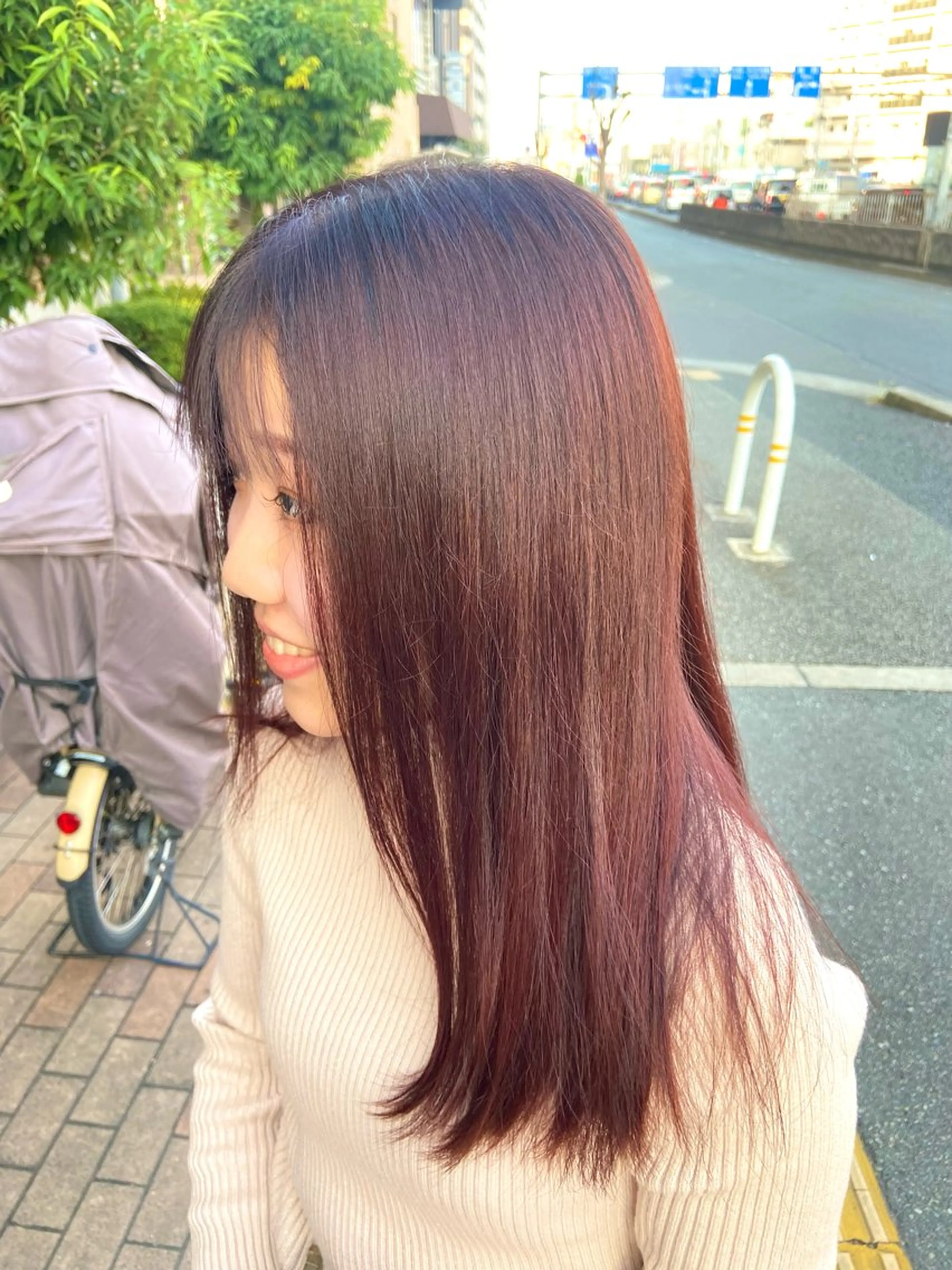 セミロング カット ヘアカラー トリートメント 透明感カラー🎀 tasty／makoのヘアスタイル