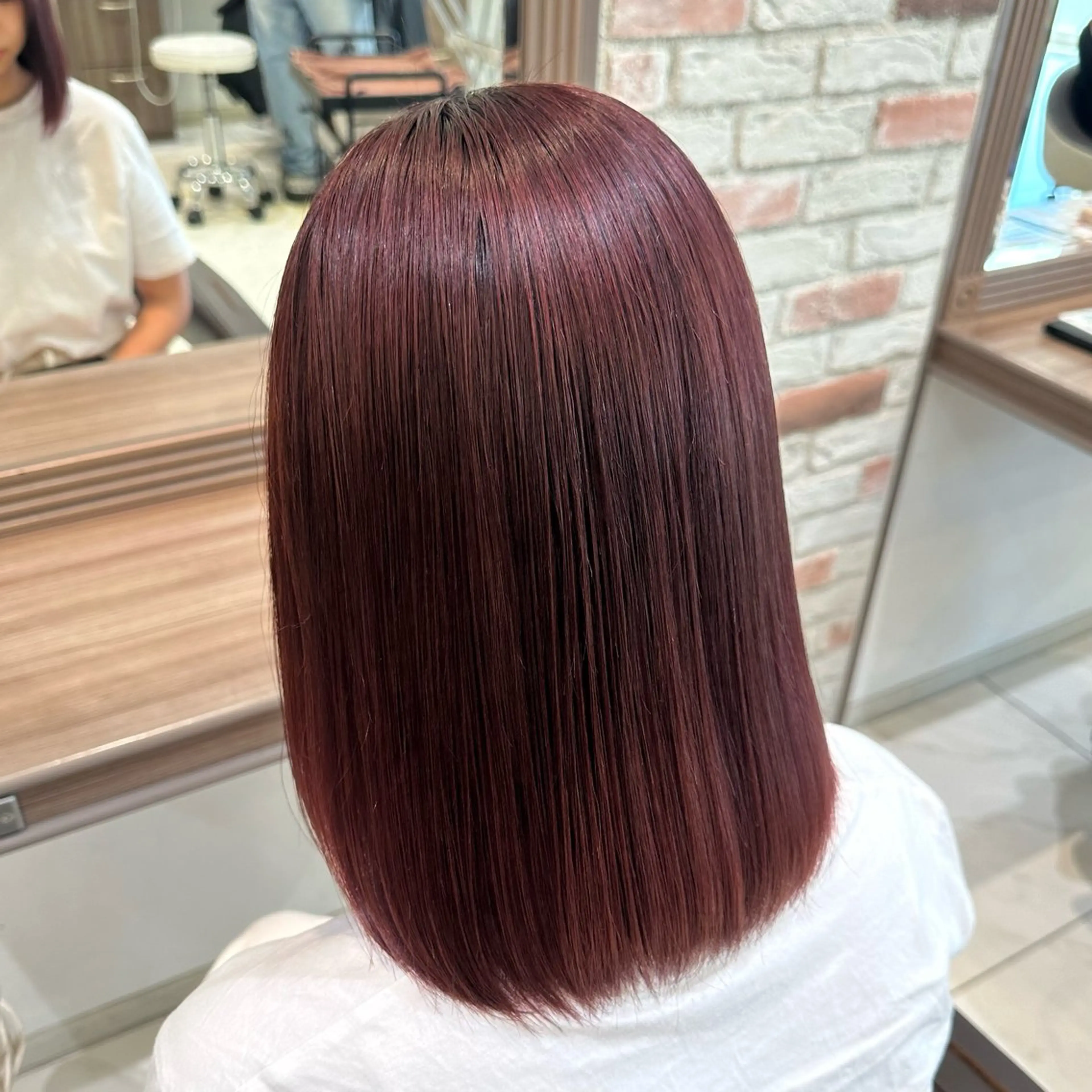 ミディアム カラー ブリーチ ブリーチなしカラー ヘアカラー 𓍯暖色/韓国風 田中沙羅‎𓍯のヘアスタイル