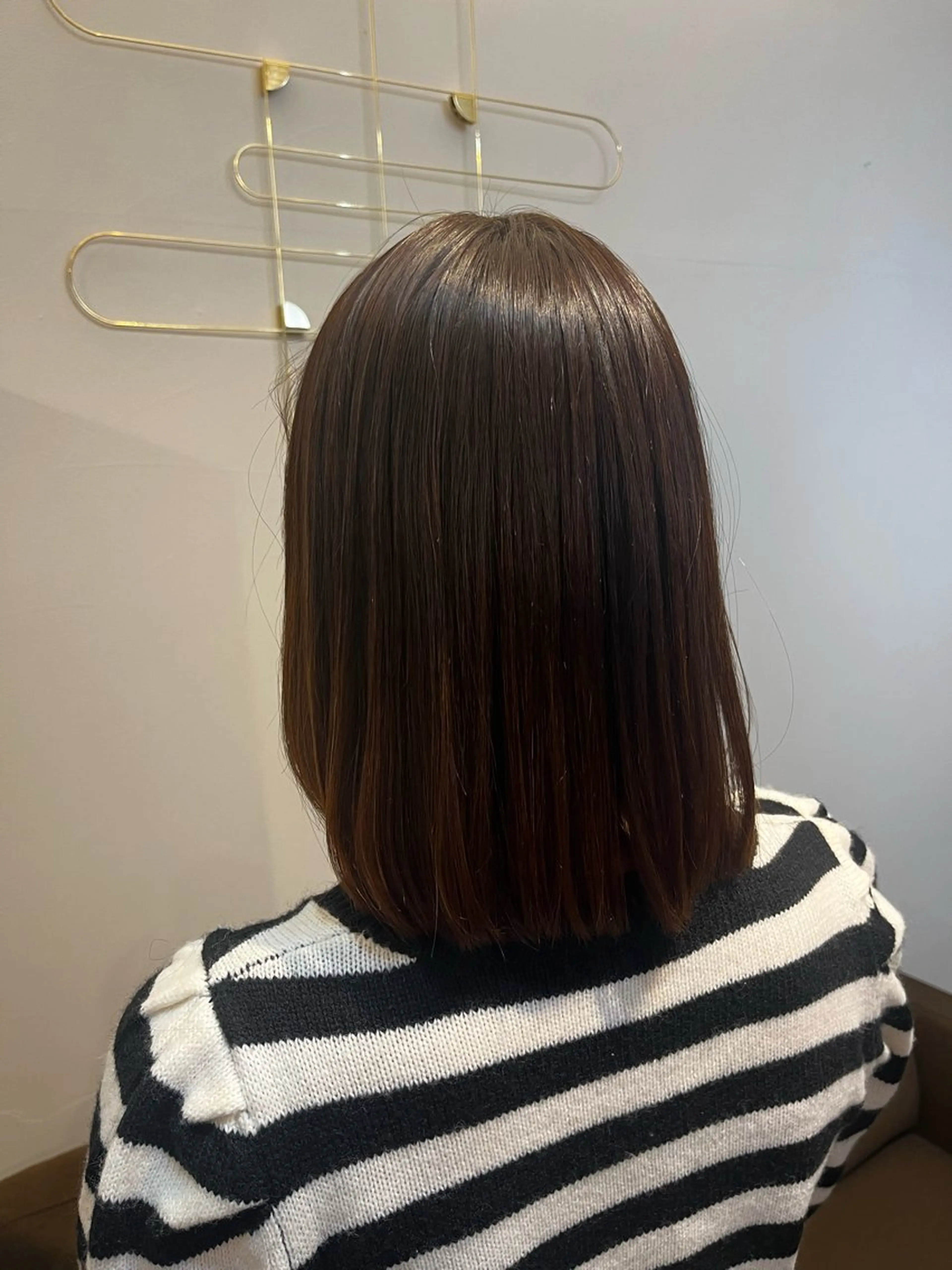 ミディアム 縮毛矯正 臺 佳連のヘアスタイル