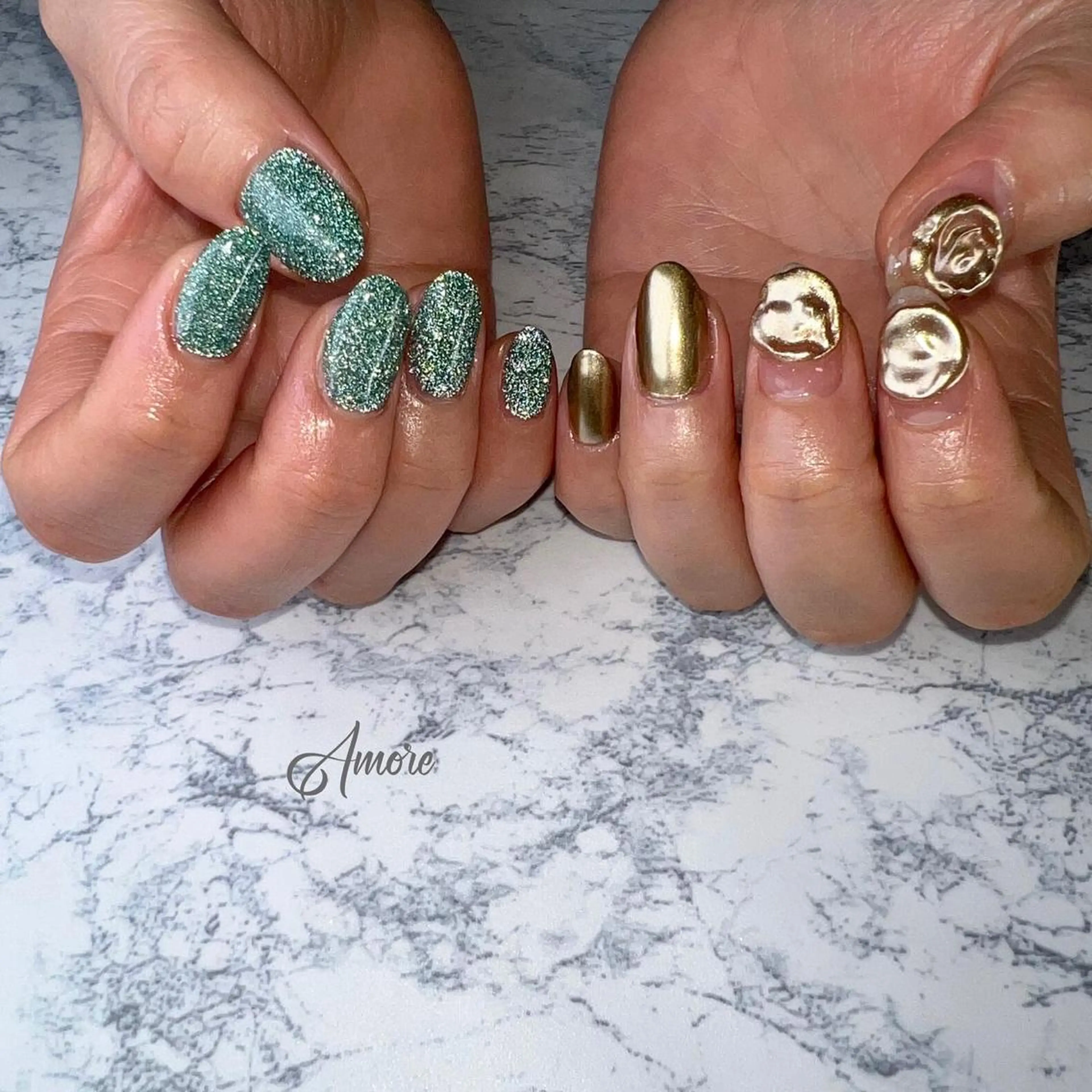 ネイル ジェルネイル 氷ネイル・うるうるネイル マグネットネイル ミラーネイル ニュアンスネイル You kyehwaのネイルデザイン