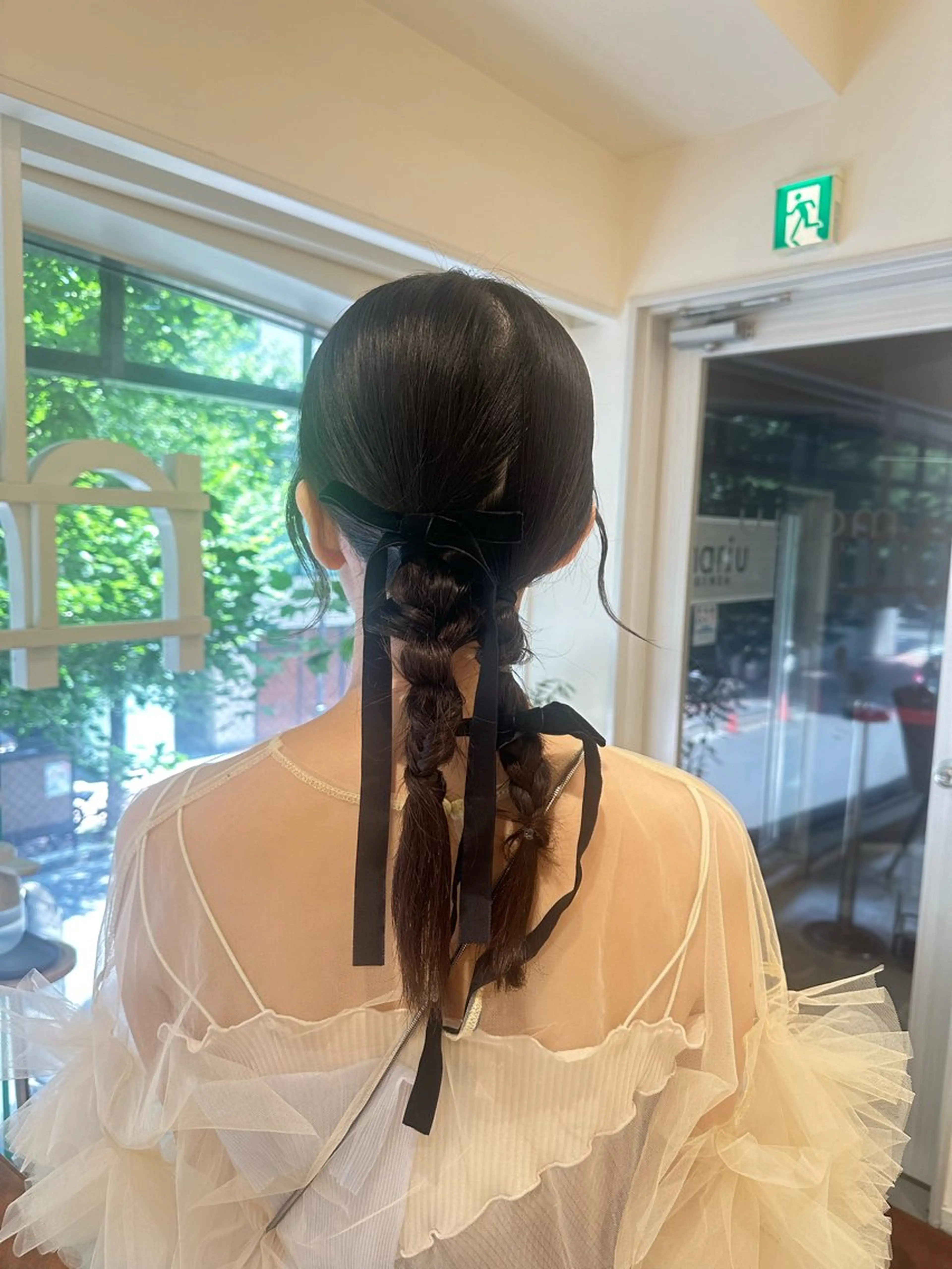 ロング カラー ヘアアレンジ タイトボブ個性派カラ ーAKANEのヘアスタイル