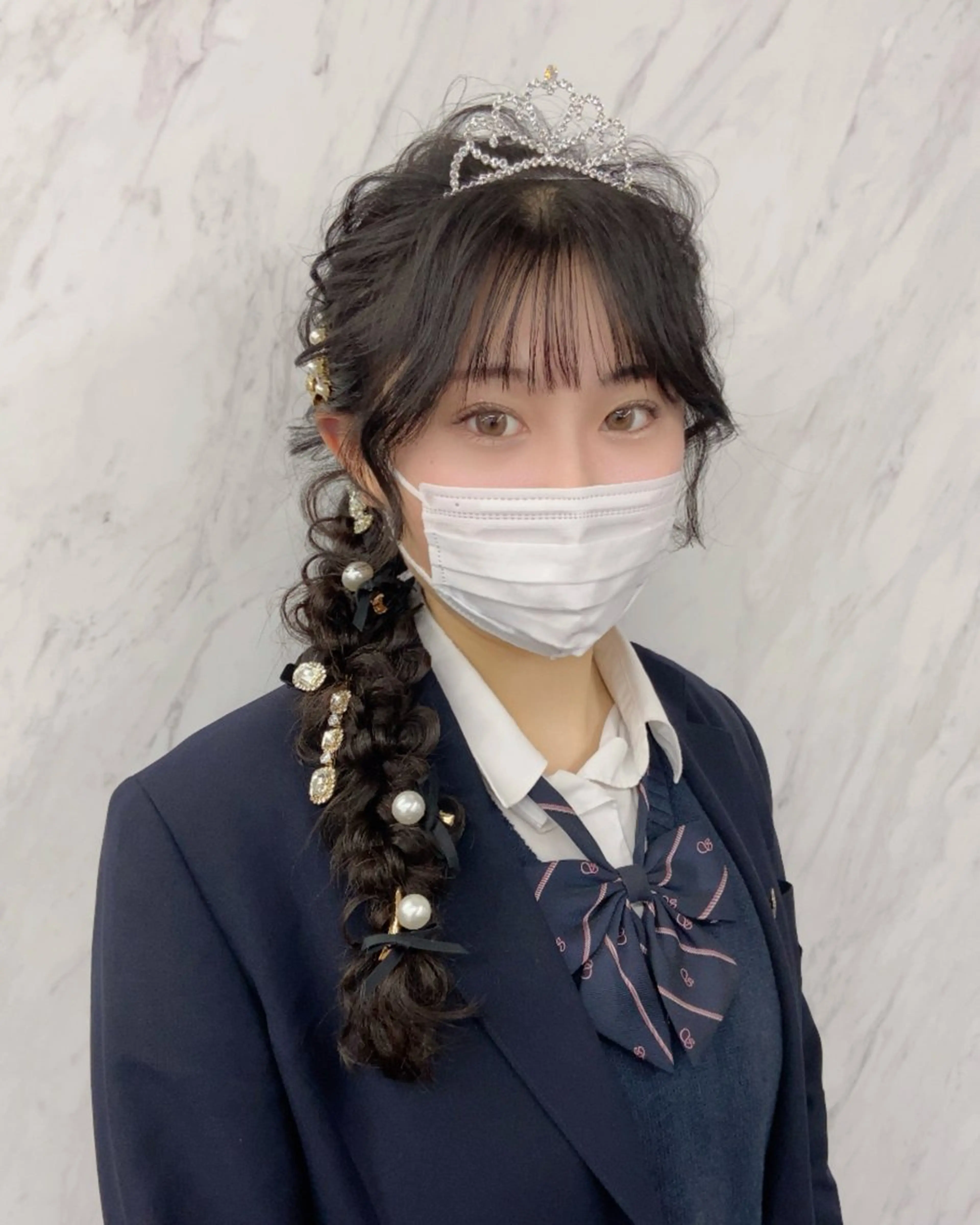 ヘアアレンジ 卒業式のヘアスタイル LANDS所属・nanaka 🤍韓国ワンホンヘアのヘアスタイル