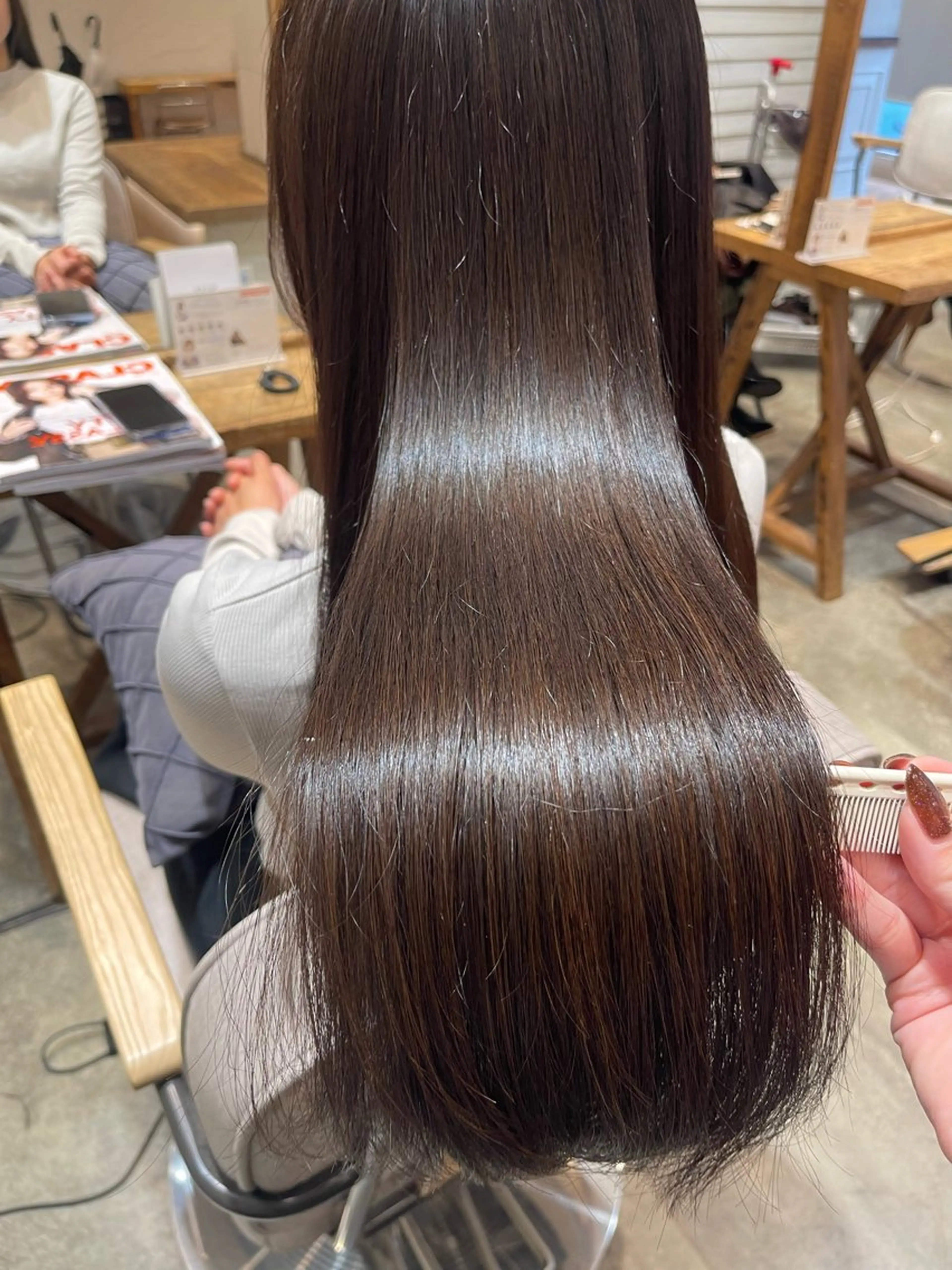 【👑人気No.1👑】カット＋自然な艶感ストレート✨最高級クオライン縮毛矯正✨の写真