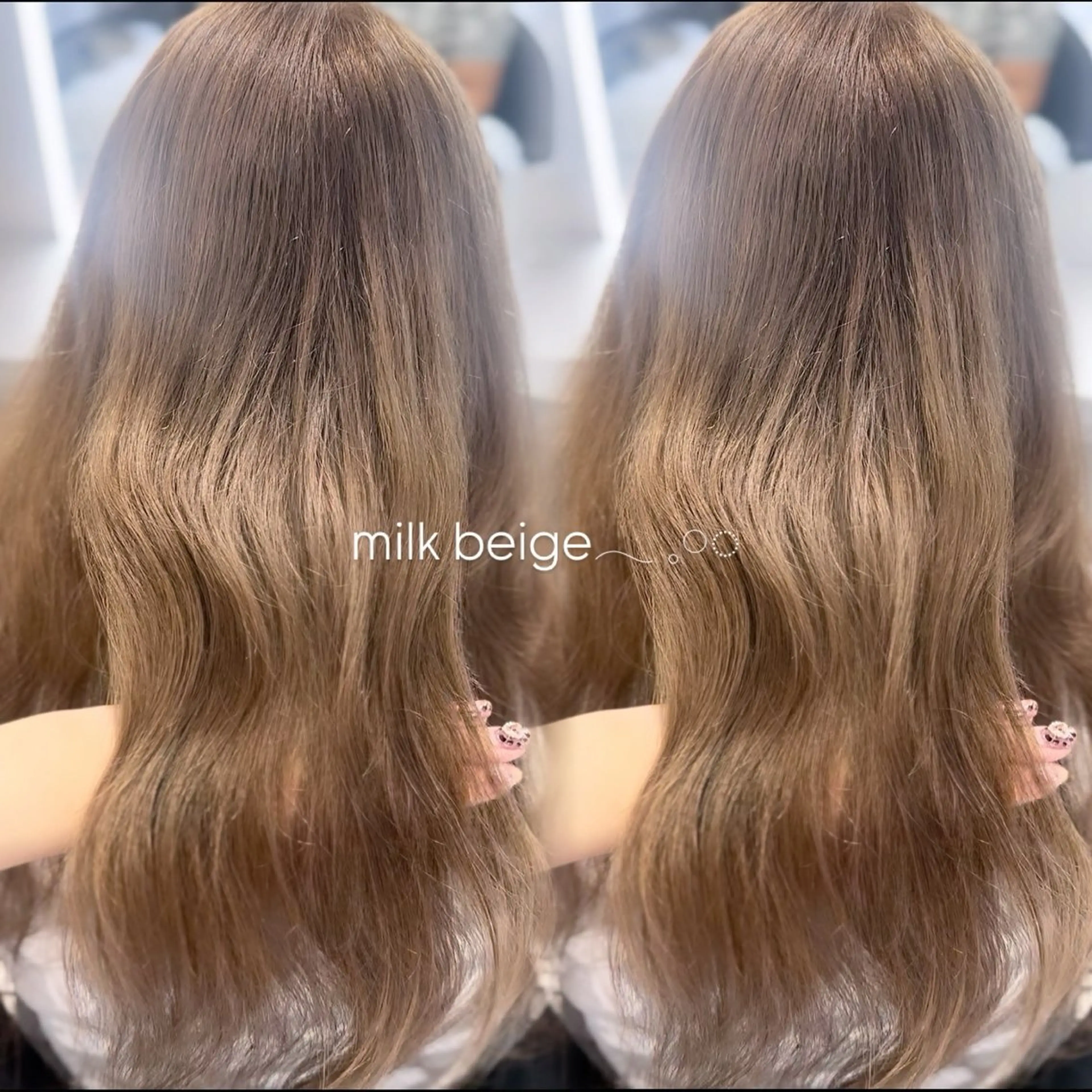 ロング ハイトーン/ミルク ティー🤍reinaのヘアスタイル