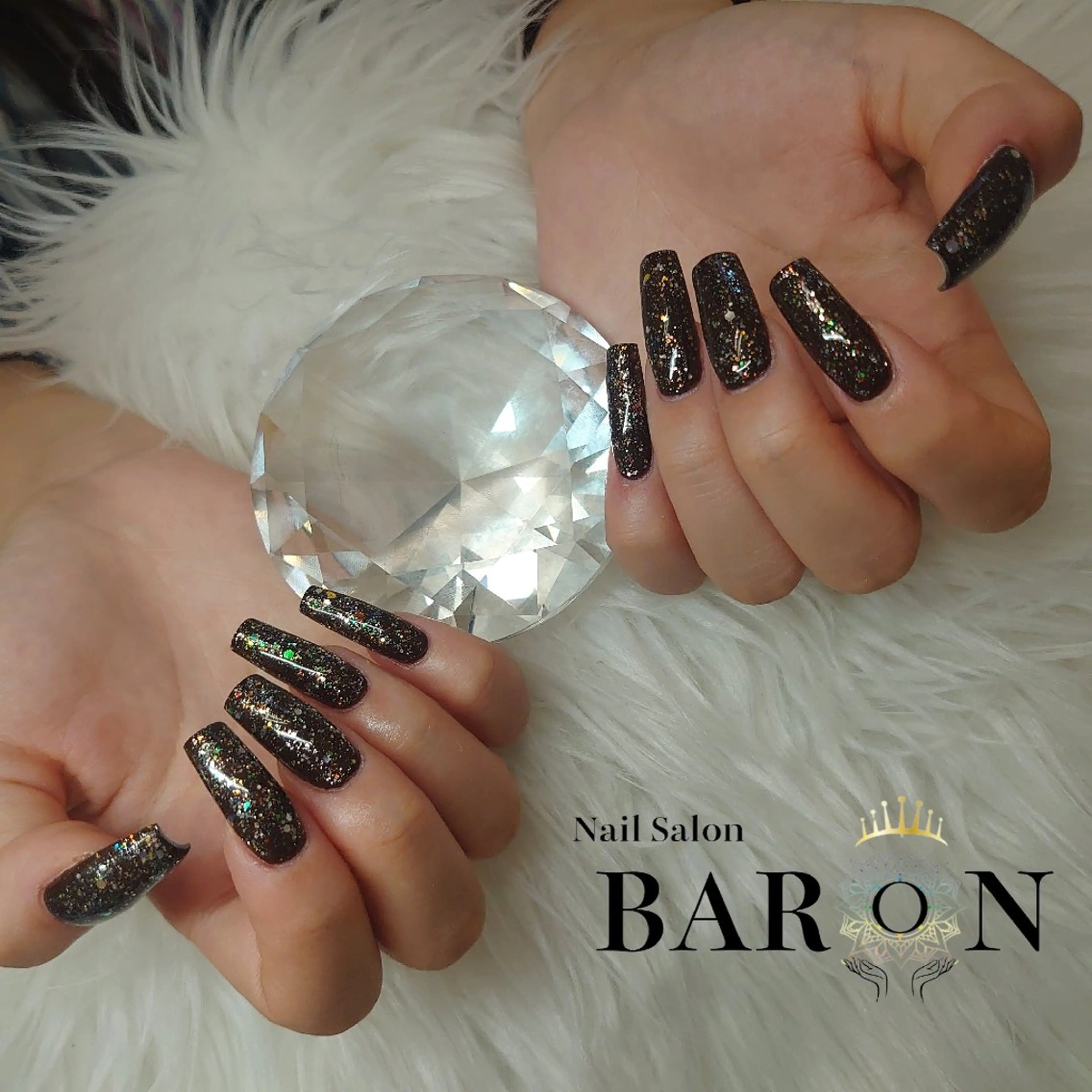 ネイル ラメ(グリッター) ワンカラーネイル スカルプネイル ハンドネイル ♛BARON♛ AOIのネイルデザイン