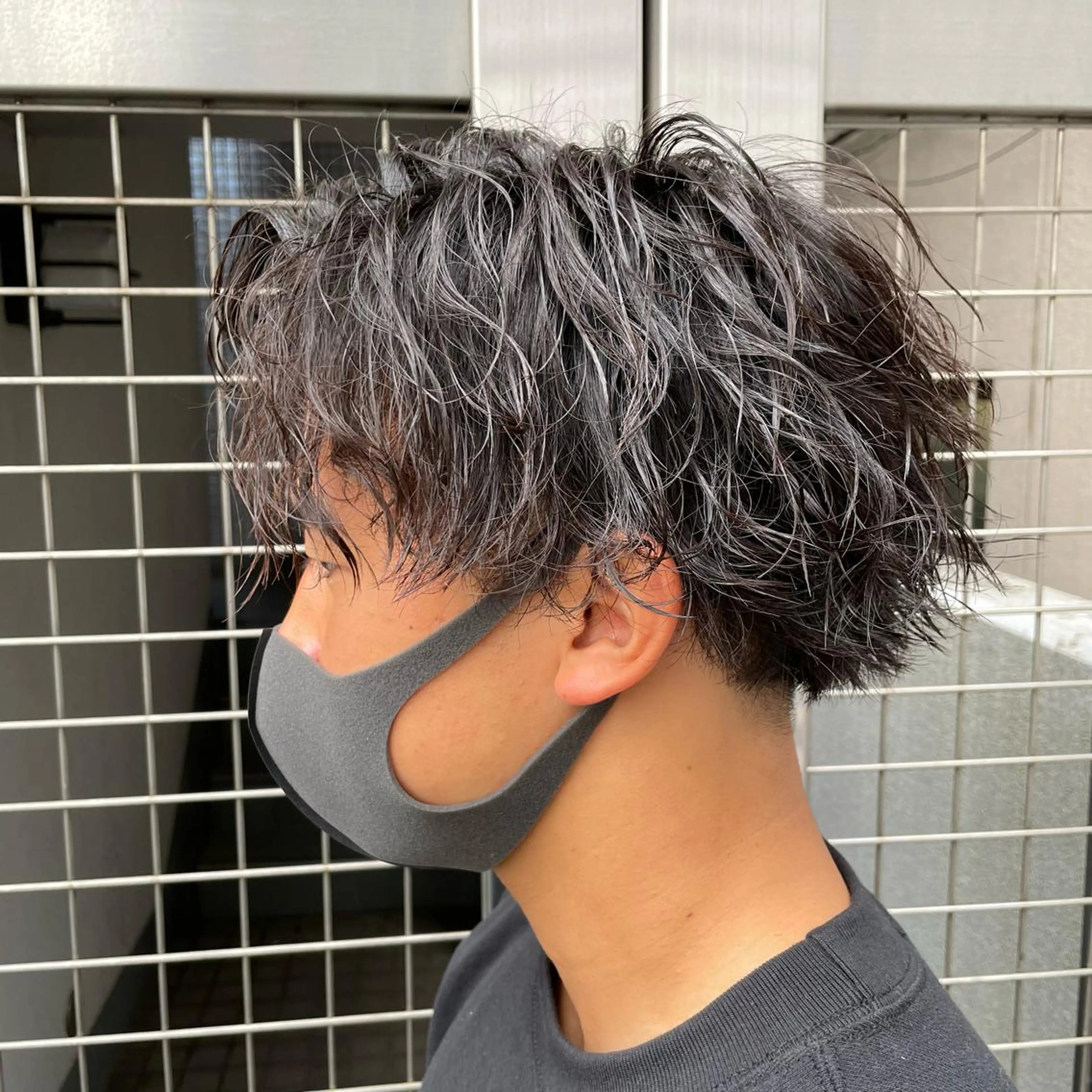 ミディアム パーマ メンズ カット パーマ 【メンズ縮毛矯正】 田中秀斗のヘアスタイル