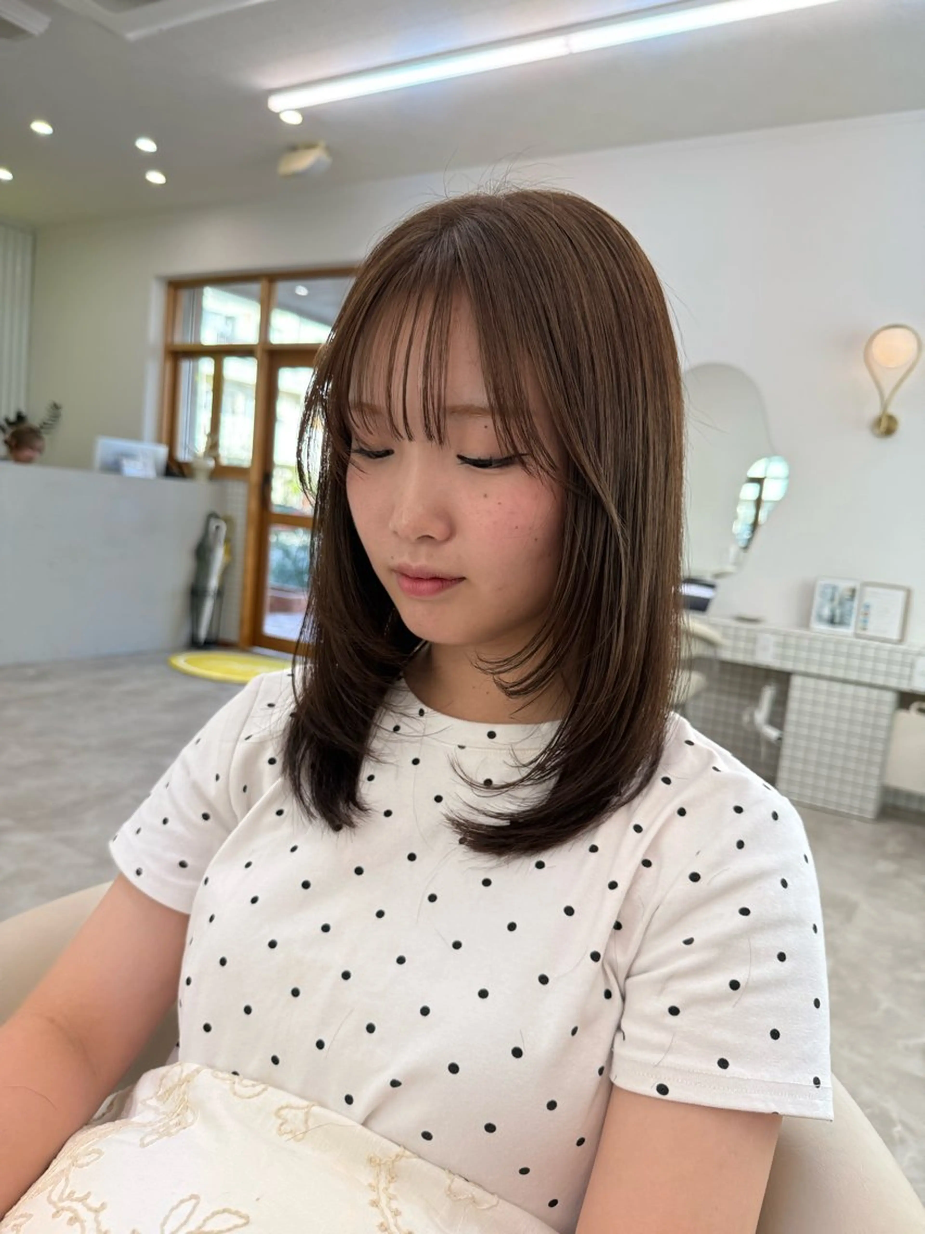 ミディアム ヘアカラー 古堅 一正のヘアスタイル