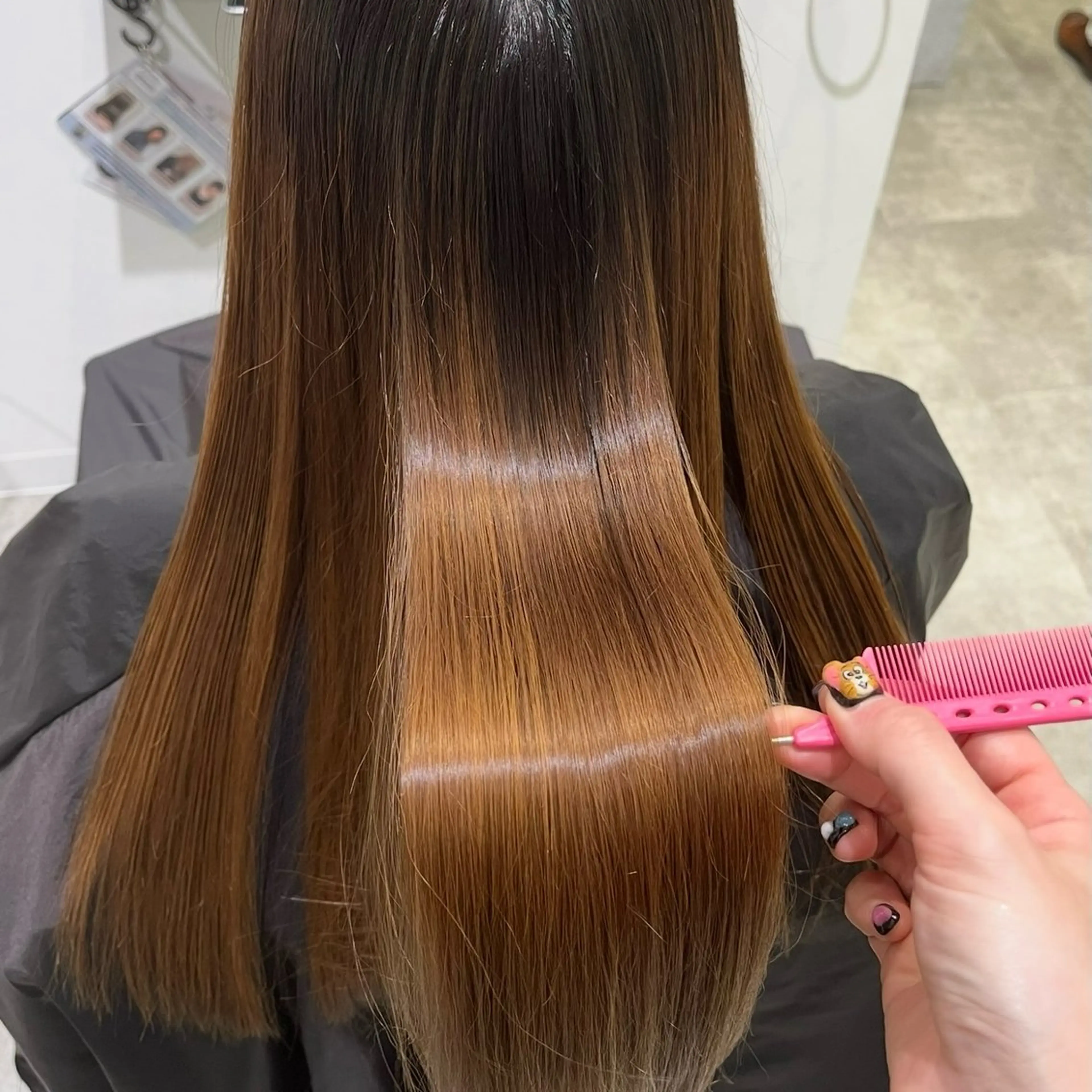 ロング 縮毛矯正 AMI🎀韓国ヘア 透明感カラーのヘアスタイル